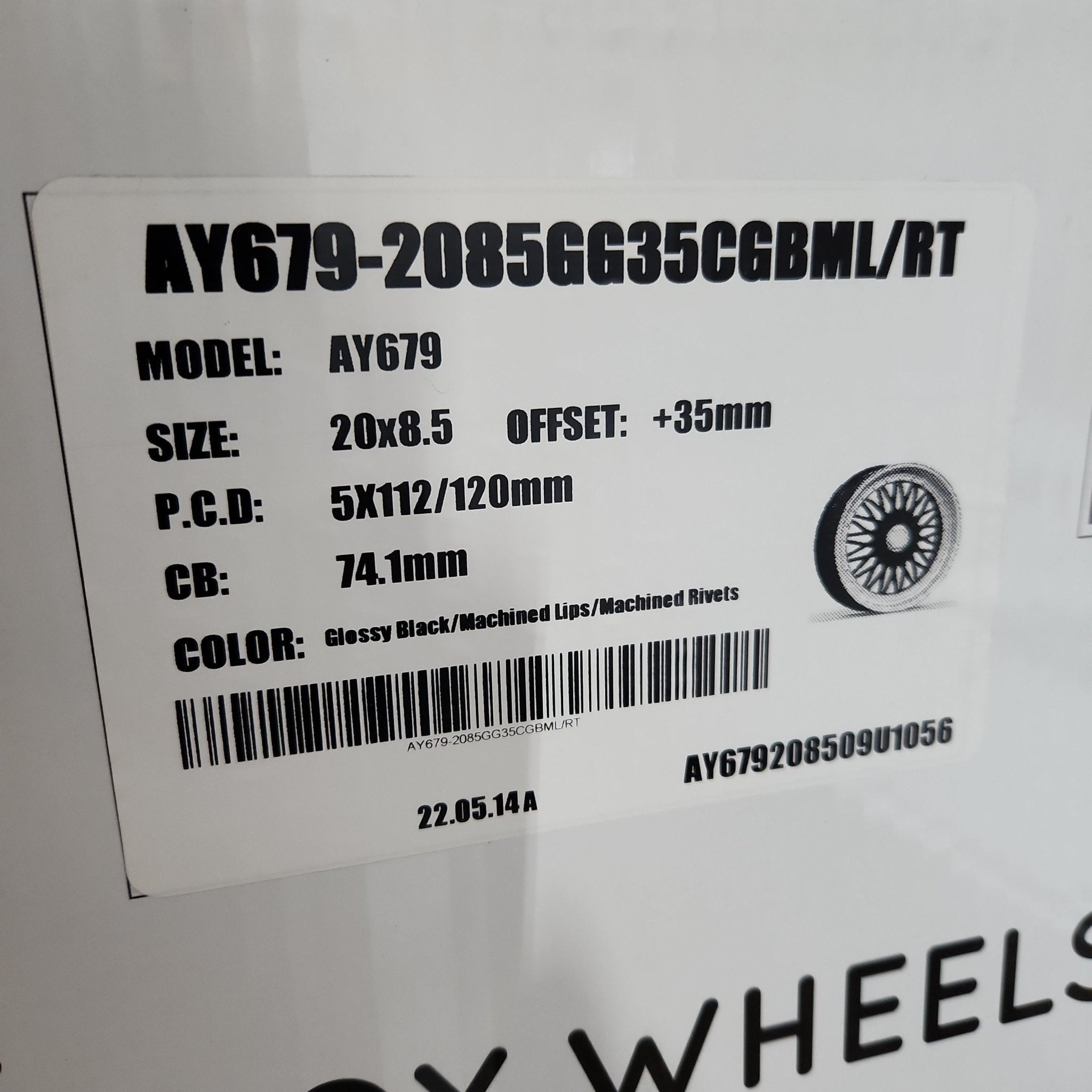 ALFINA  AY679  20X8.5 5X112/ 5X120 GBMLR99
