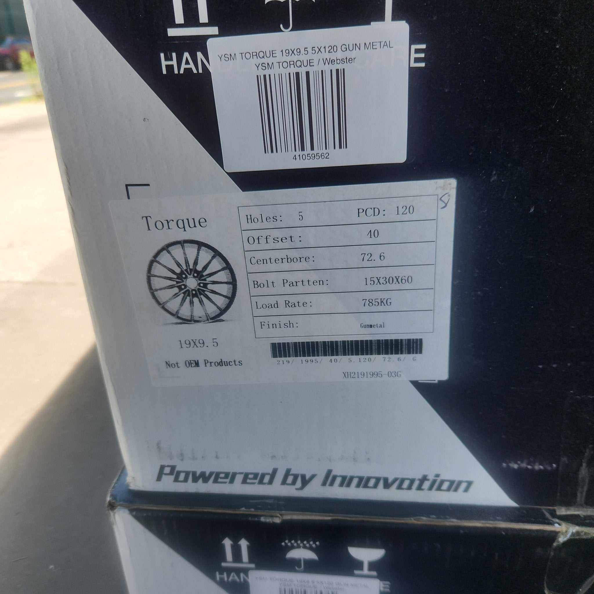 YSM TORQUE 19X9.5 5X120 GUN METAL