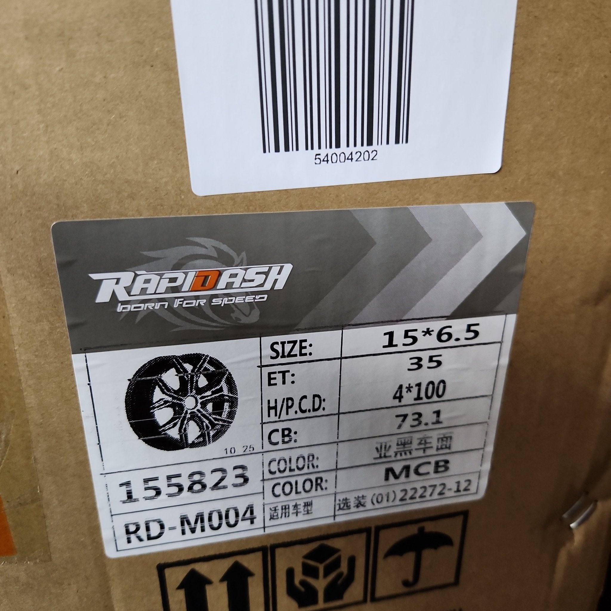 RD- M4 15X6.5 4X100 MATTE BLACK MACHINED FACE + UNDERCUT