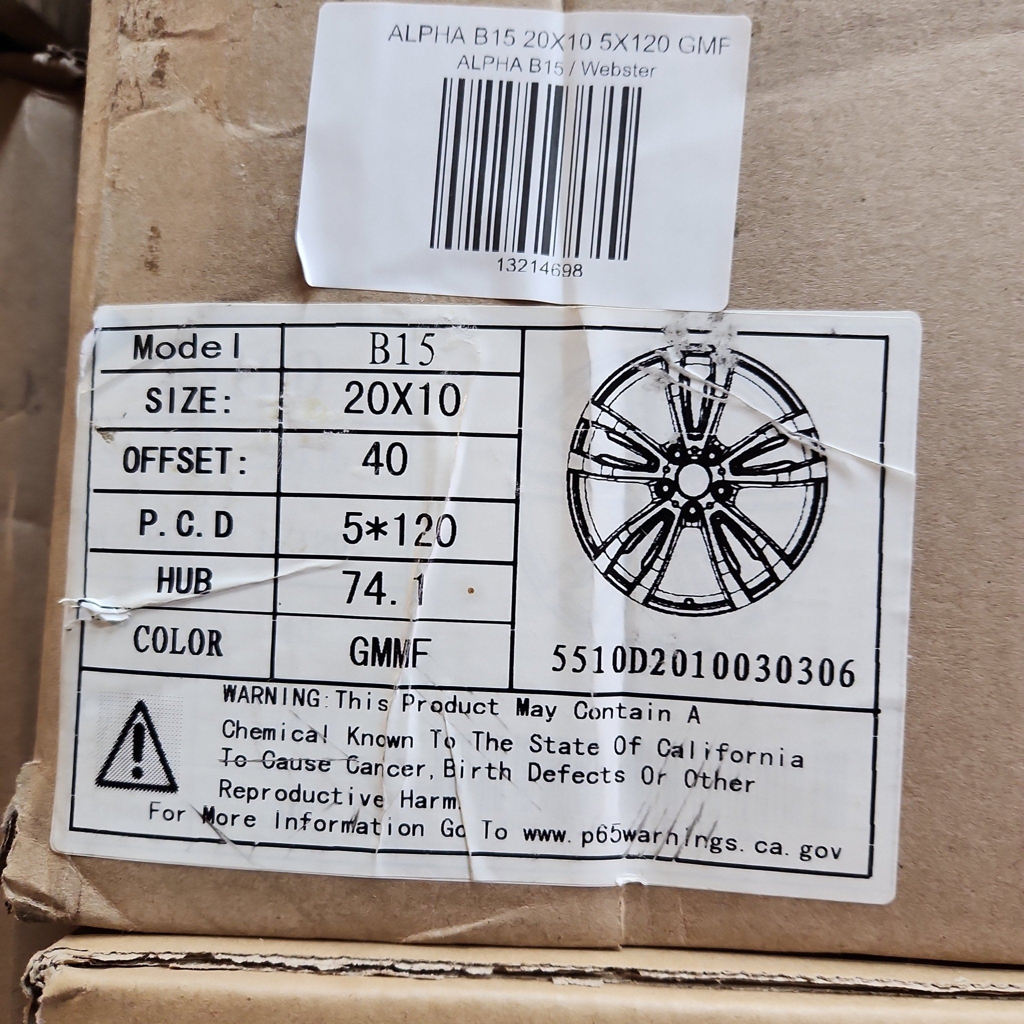 ALPHA B15 20X10 5X120 GMF