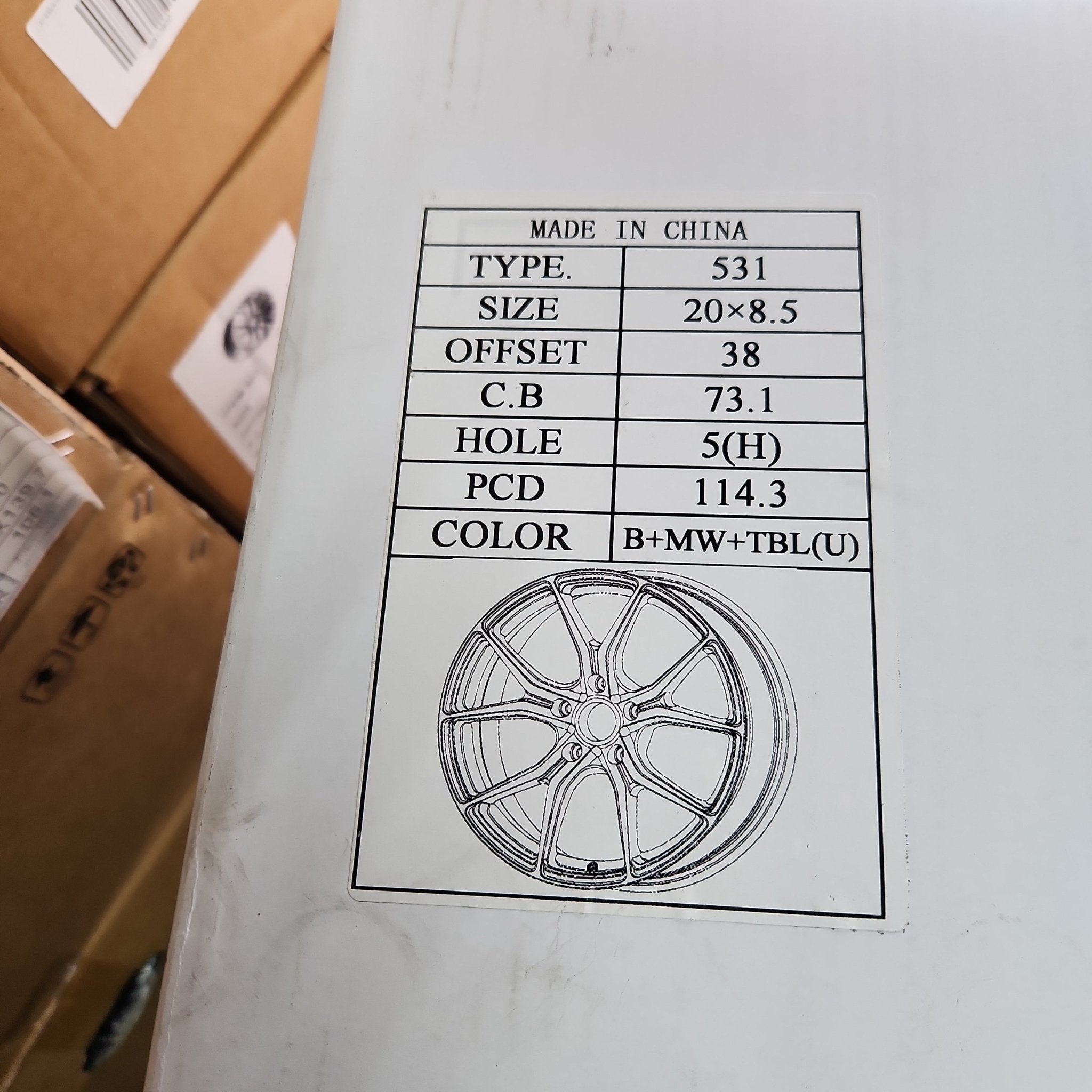 VELSEN 531-M WHEELS 20X8.5 5X114.3 B+MW+TBL (U)