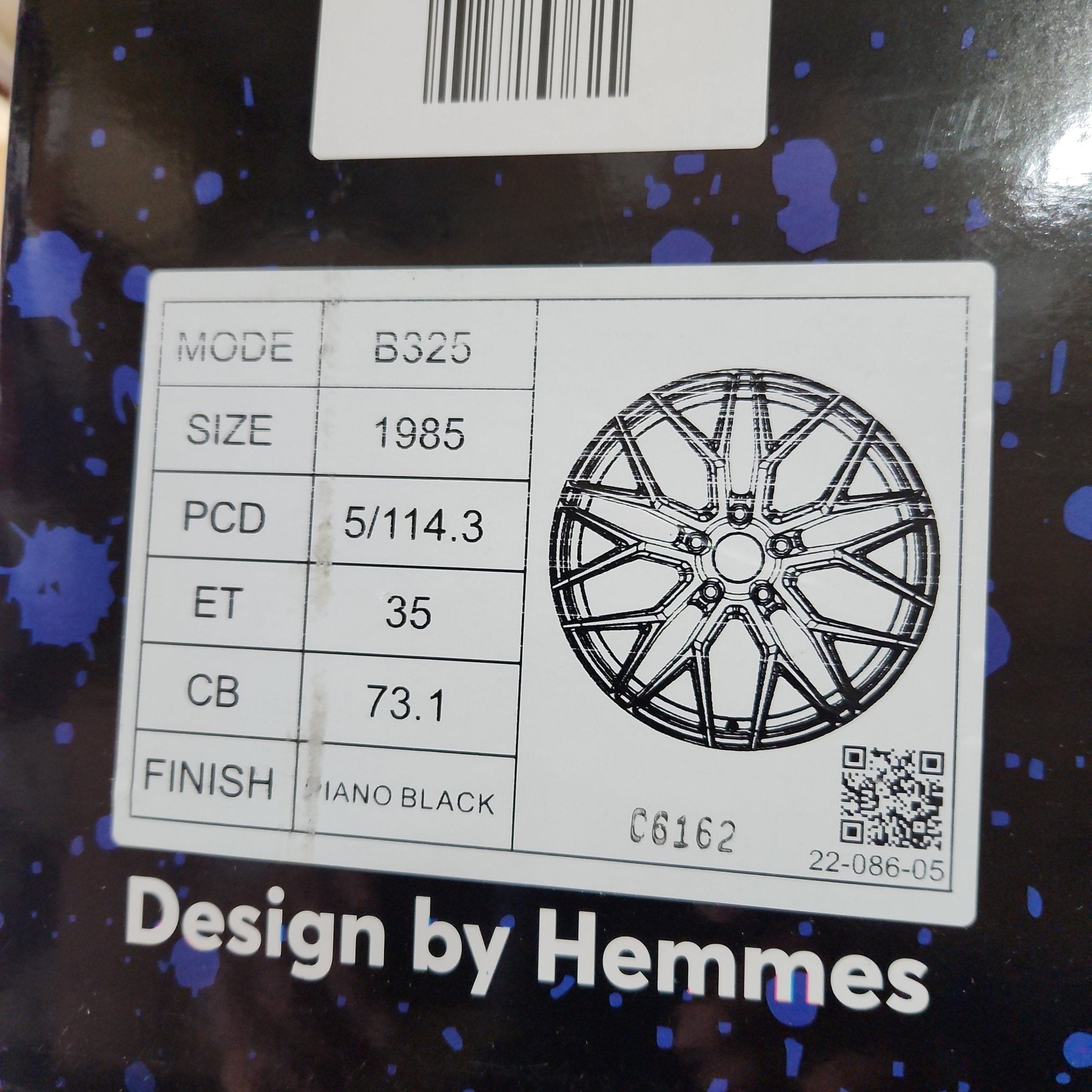 PARAGON B325 19X8.5 5X114.3 @PIANO BLACK