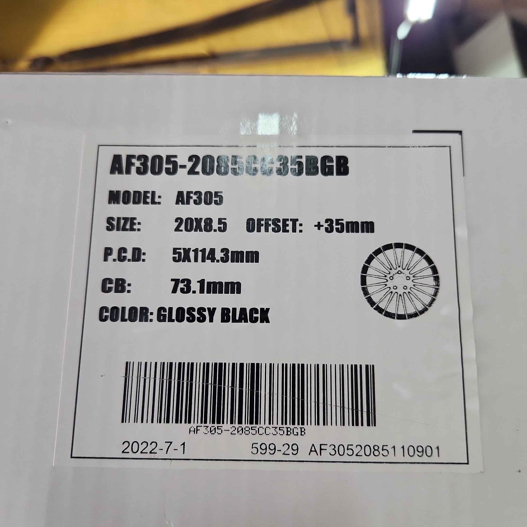 ALFINA AF305 20X8.5 5X114.3 GLOSS BLACK