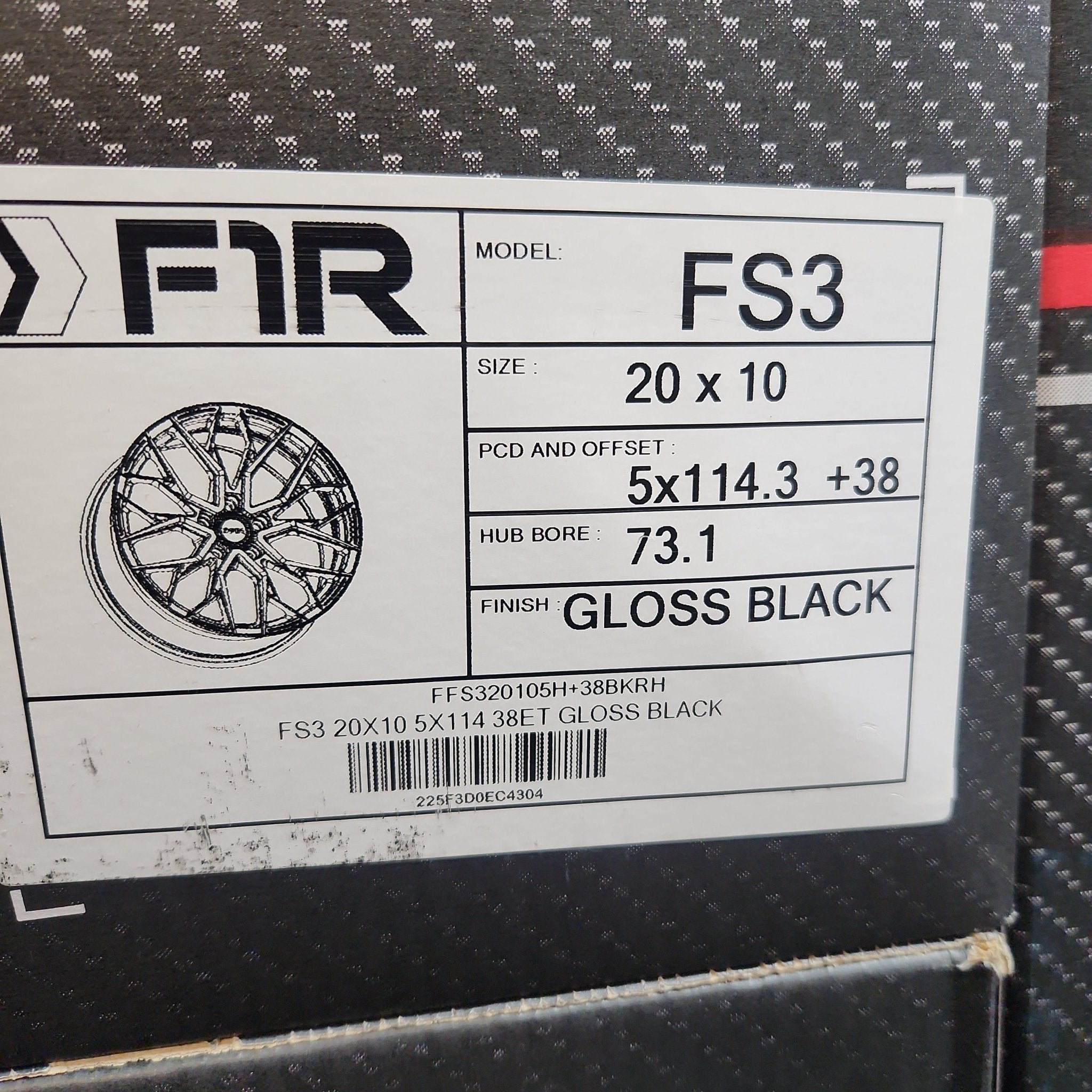 FS3 20X10 5X114 GLOSS BLACK
