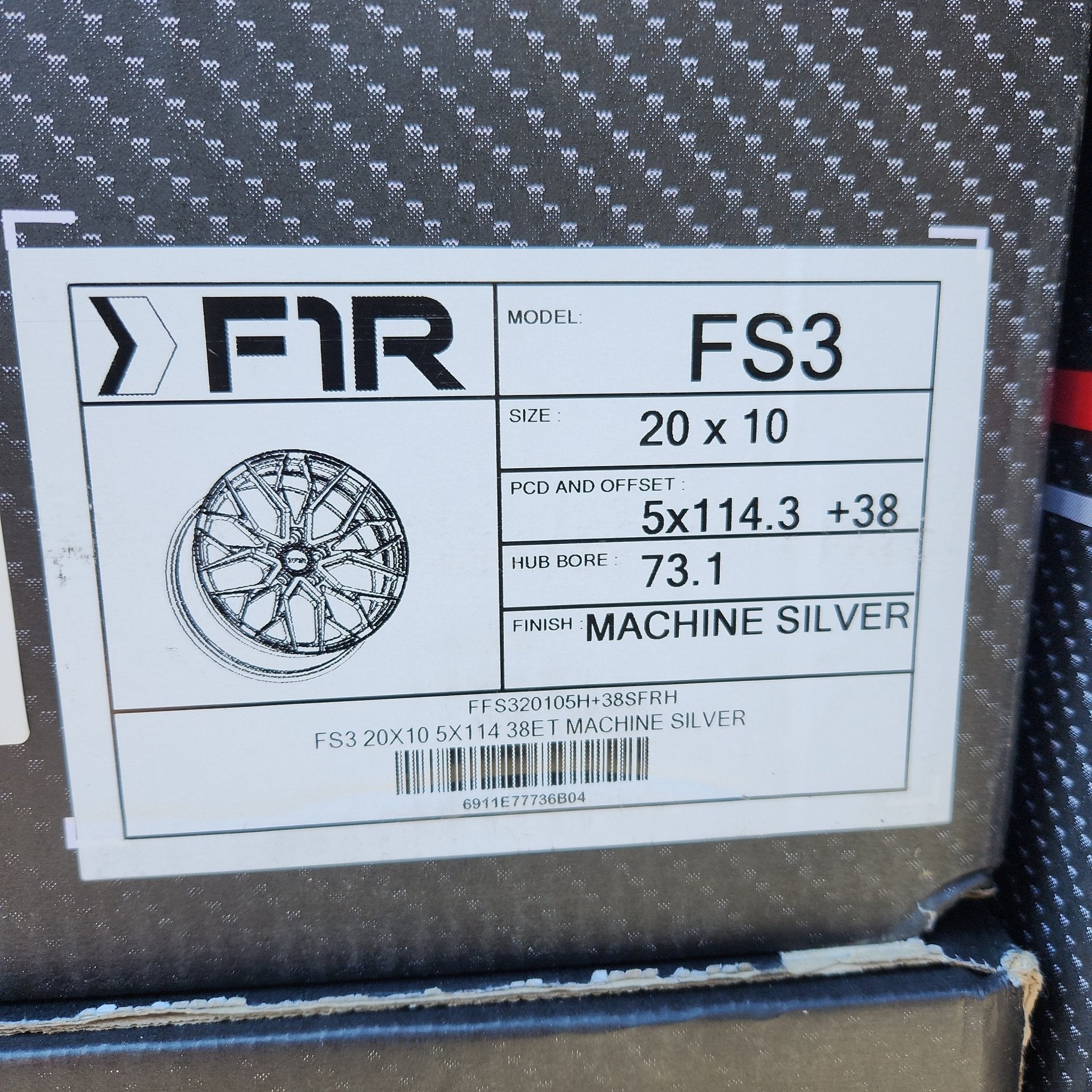 FS3 20x10 5X114.3 MACHINE SILVER