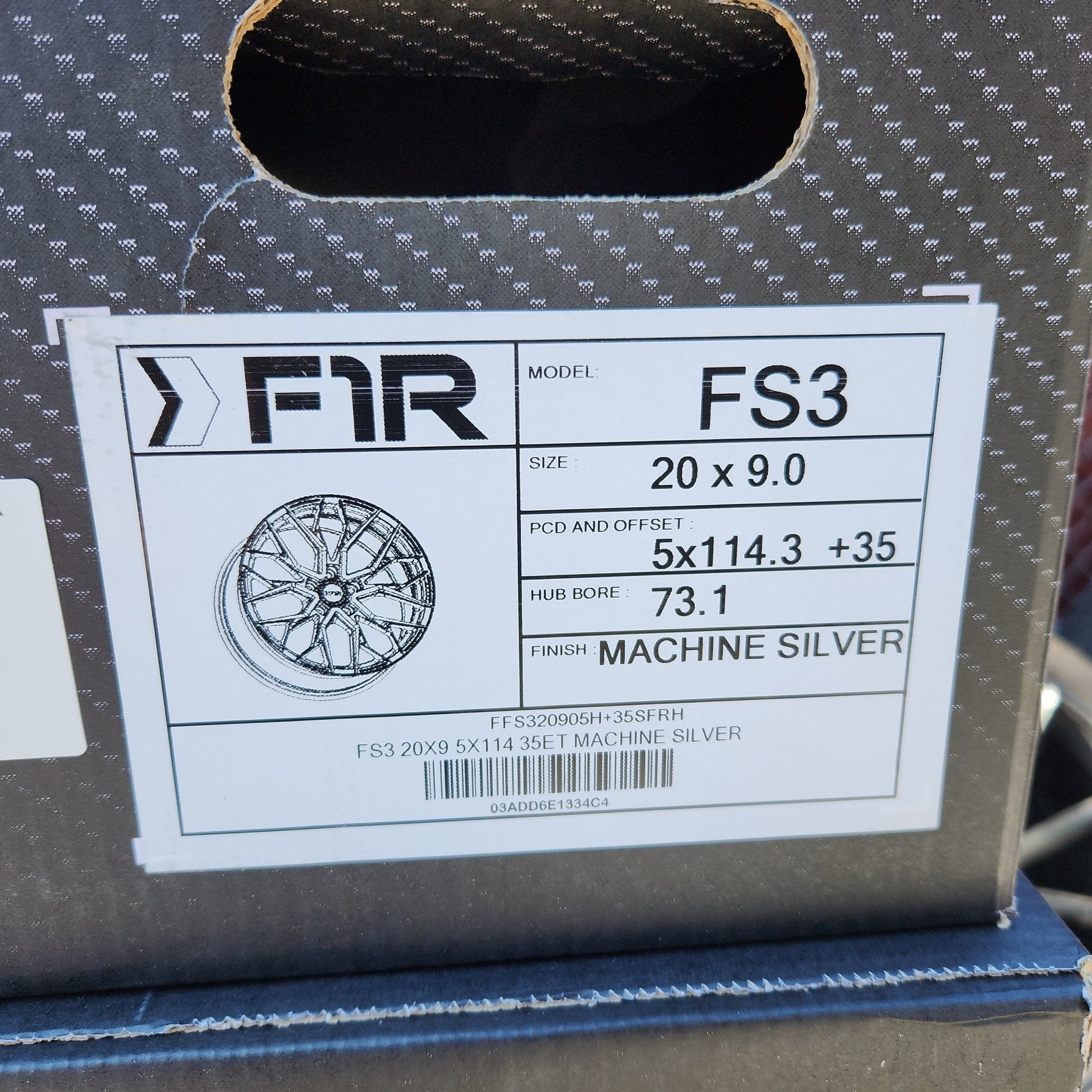 FS3 20X9 5X114 MACHINE SILVER