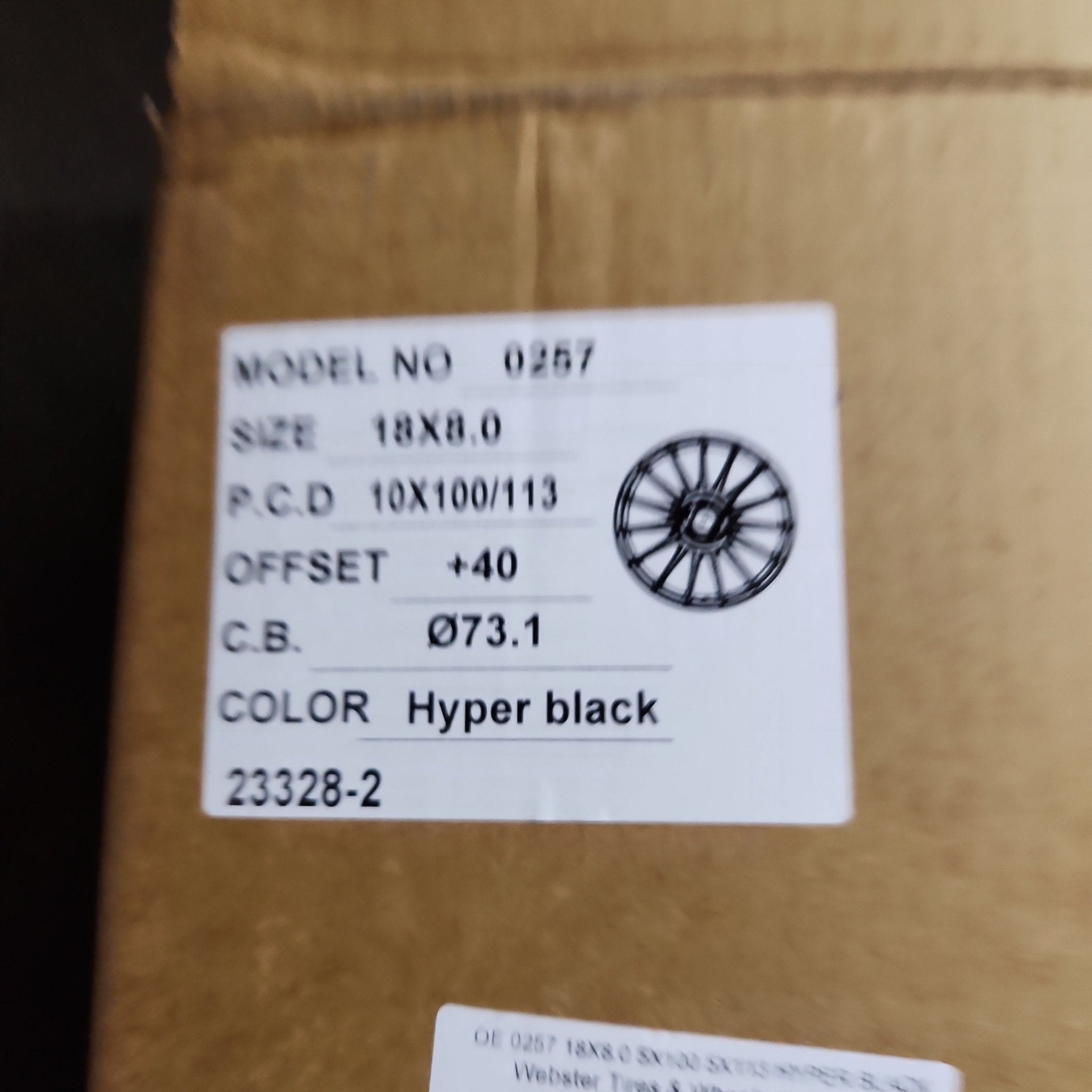 OE 0257 18X8.0 5X100 5X112 5X114.3 HYPER BLACK