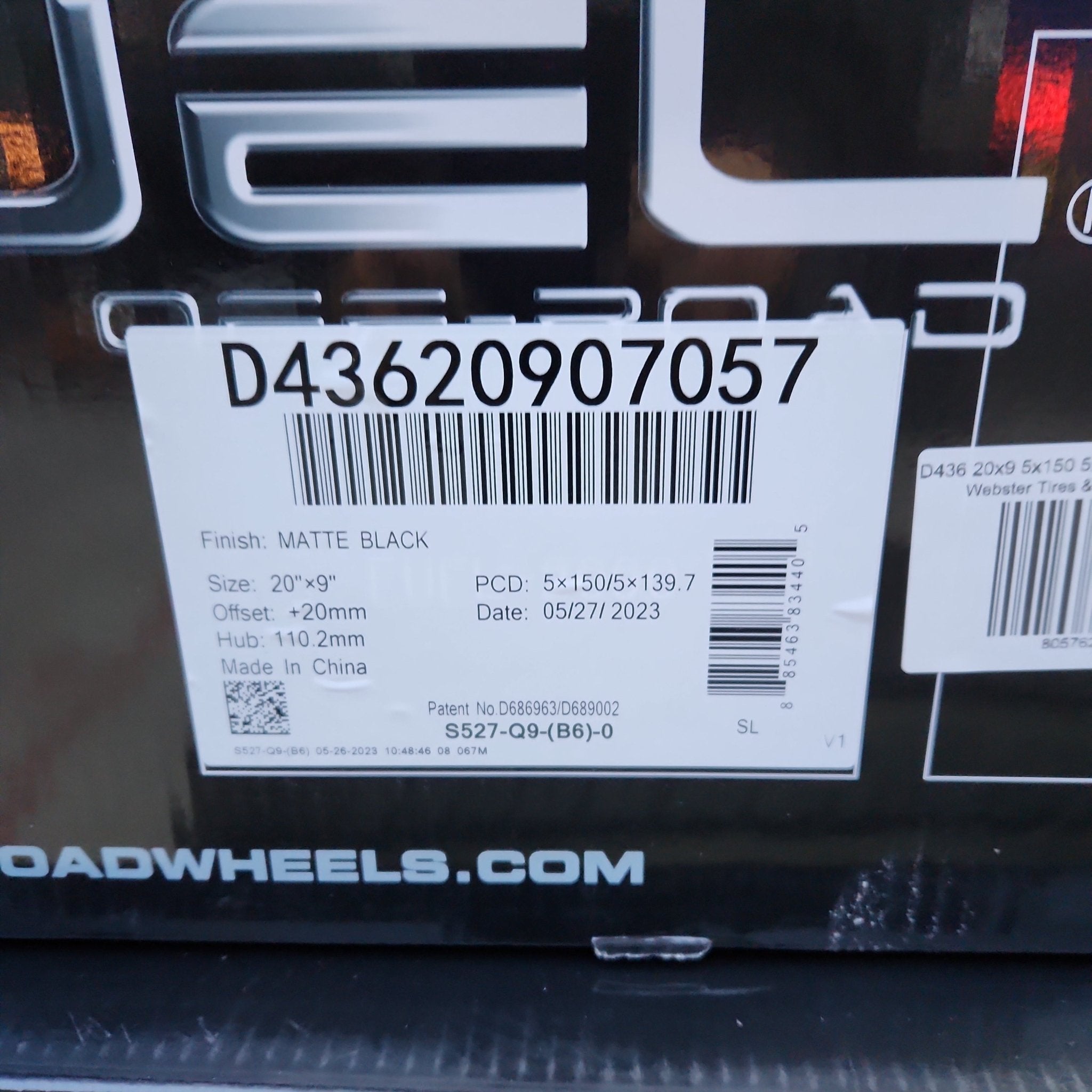 D436 20x9 5x150 5x139.7 MATTE BLACK