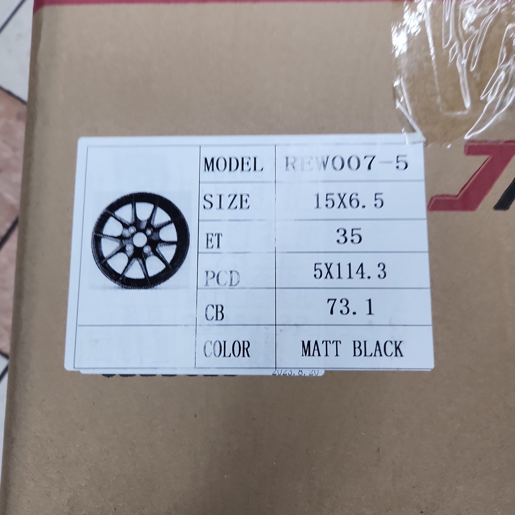 REW007-5 15x6.5 5x114.3 MATTE BLACK