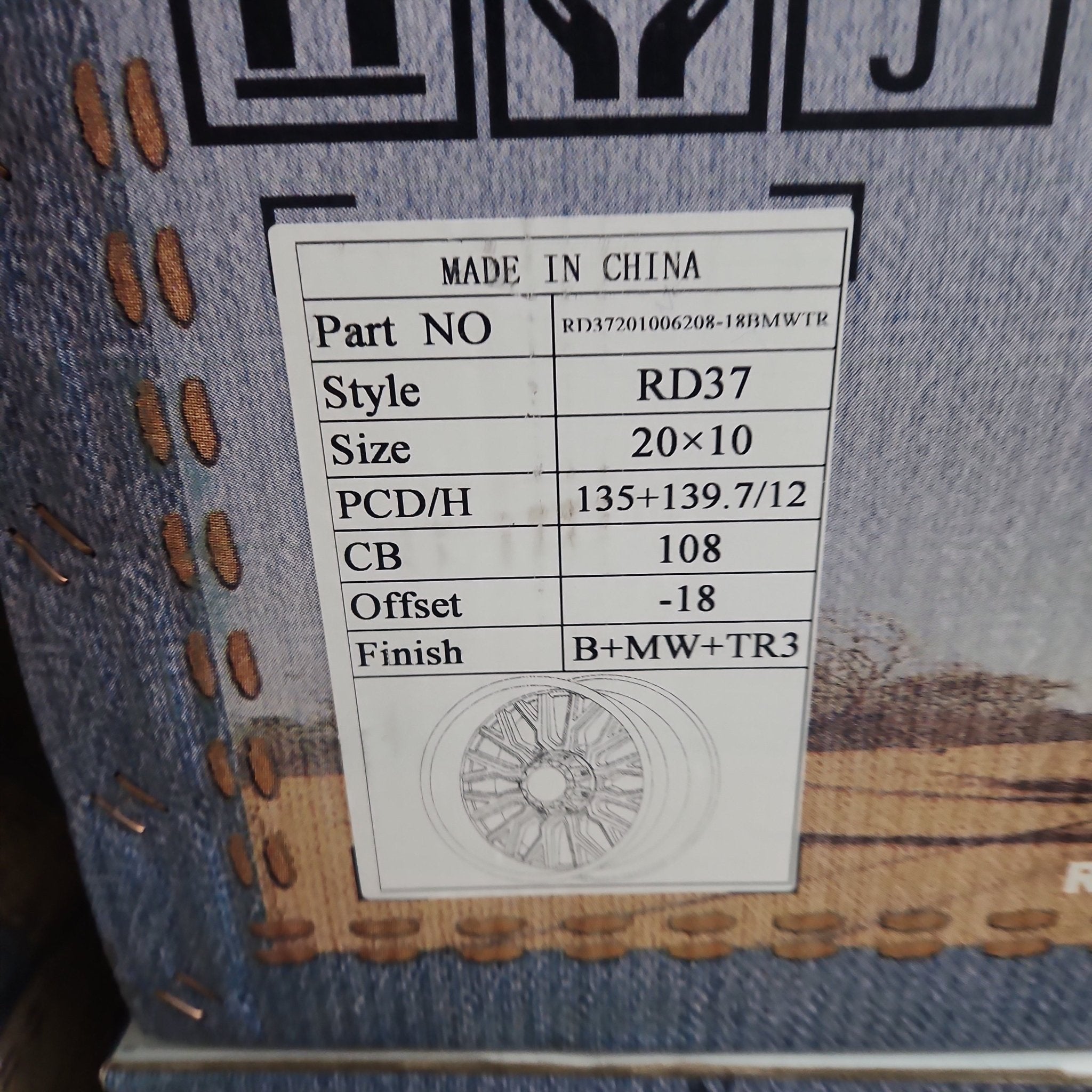 RD37 M  20X10 6X135 6X139.7 B+MW+TR3