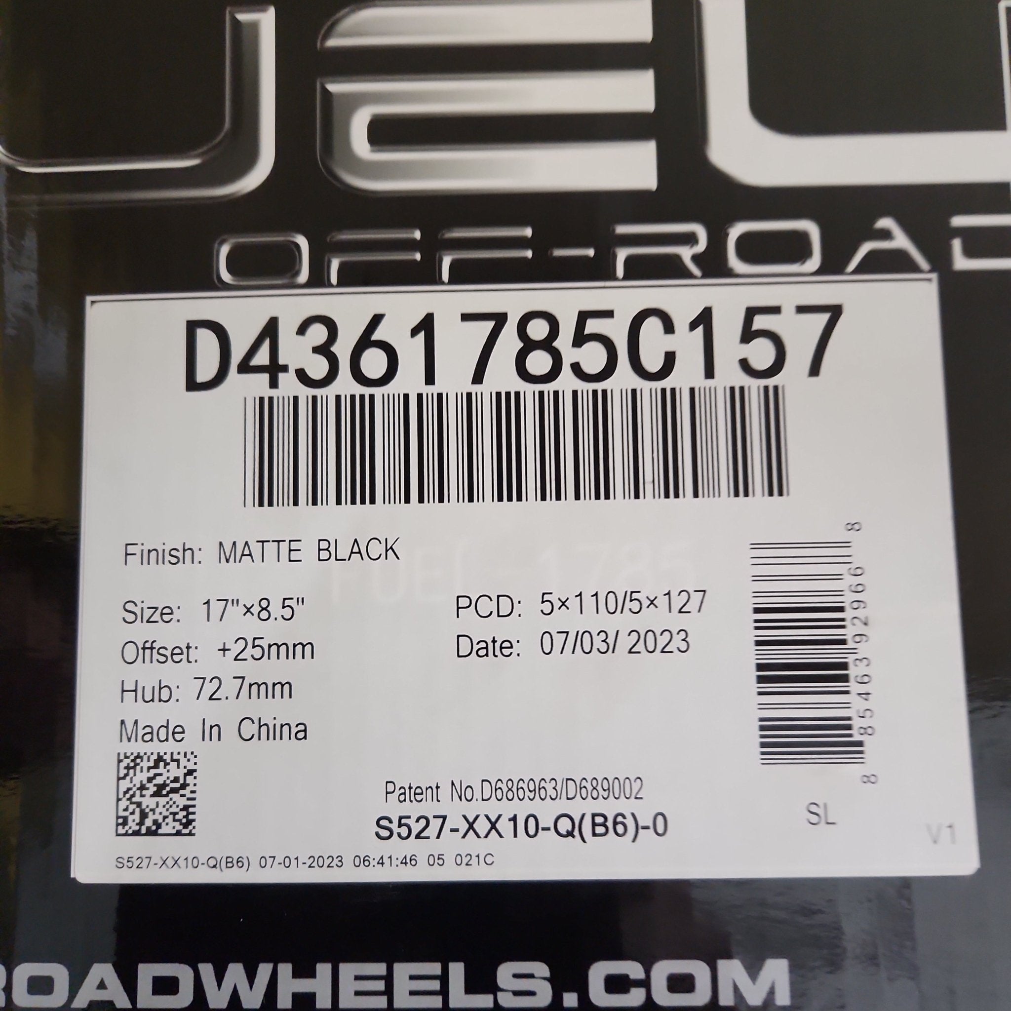 D436 MAVERICK 17x8.5 5x110 5x127 MATTE BLACK