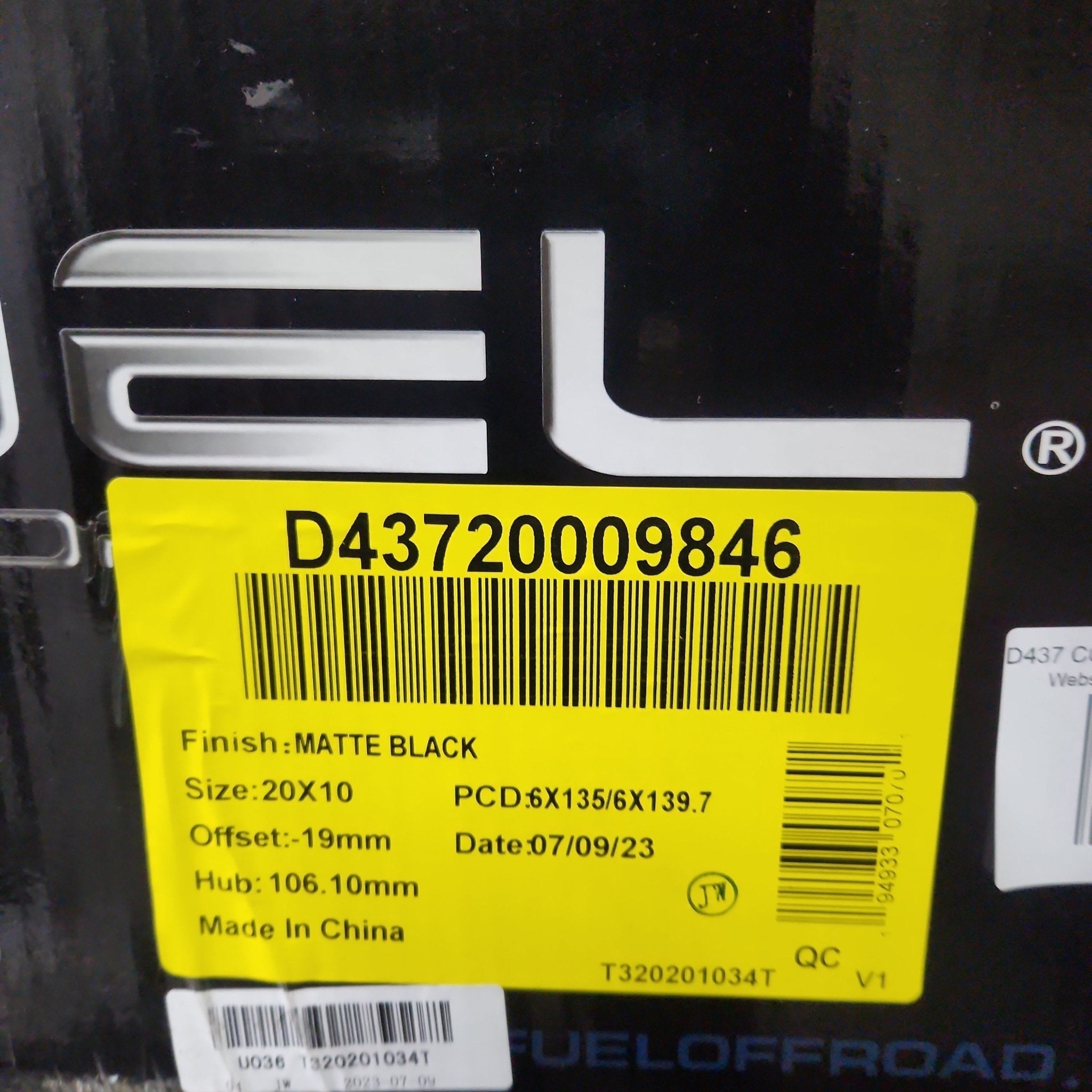 D437 CONTRA 20x10 6x135 6x139.7 MATTE BLACK