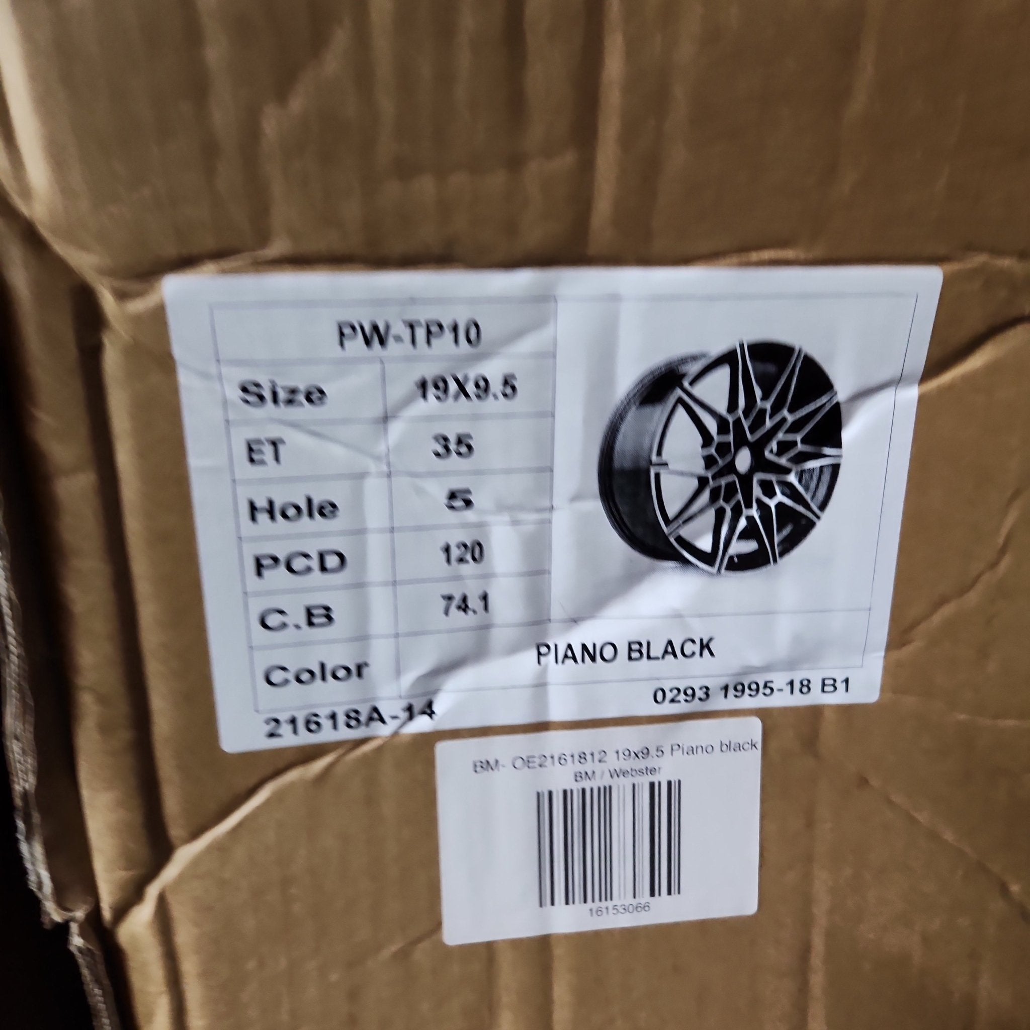 PW-TP10 877 WHEELS 19x9.5 5X120 PIANO BLACK