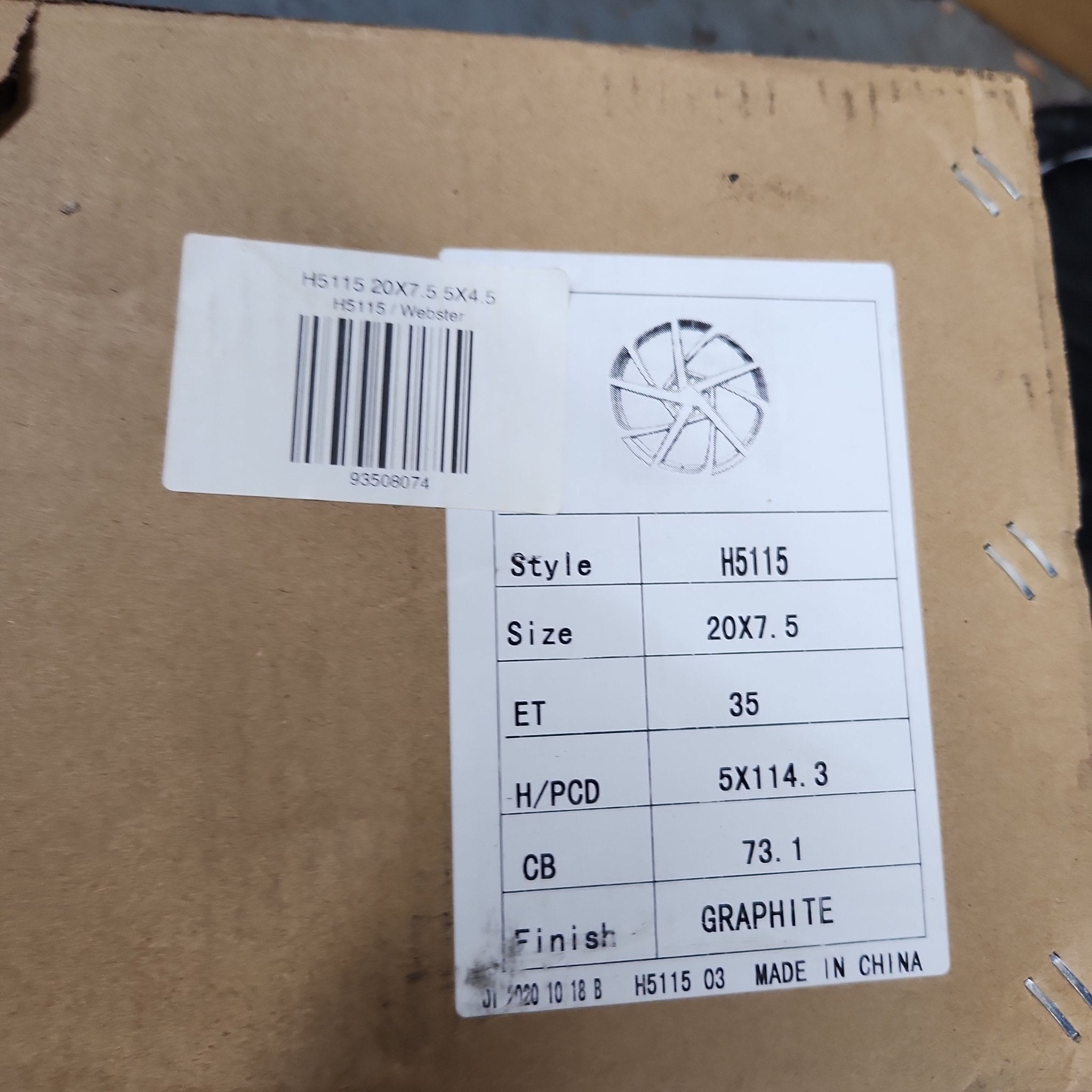 H5115 20X7.5 5X4.5 GRAPHITE