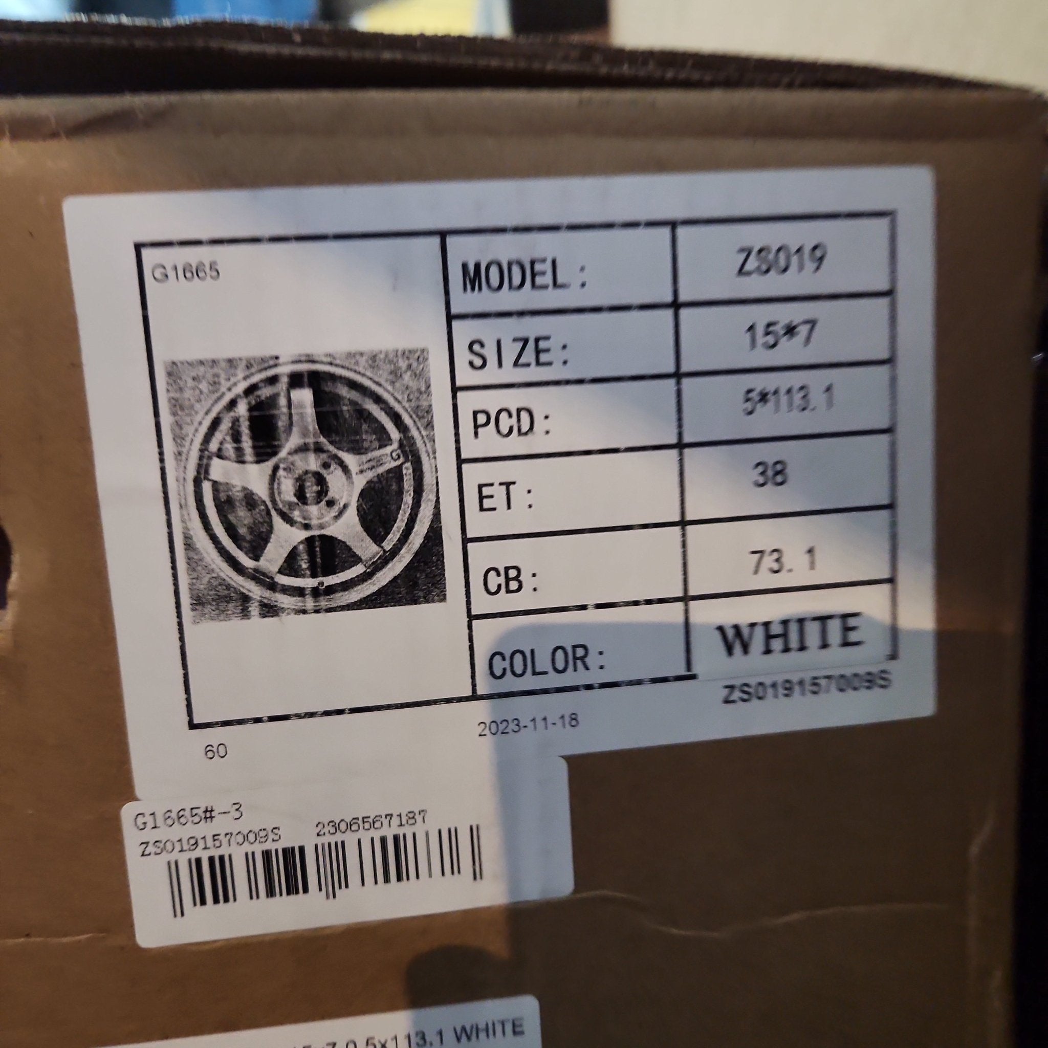 ZS19 ADVAN GT 15x7.0 5x112 5X114.3 WHITE