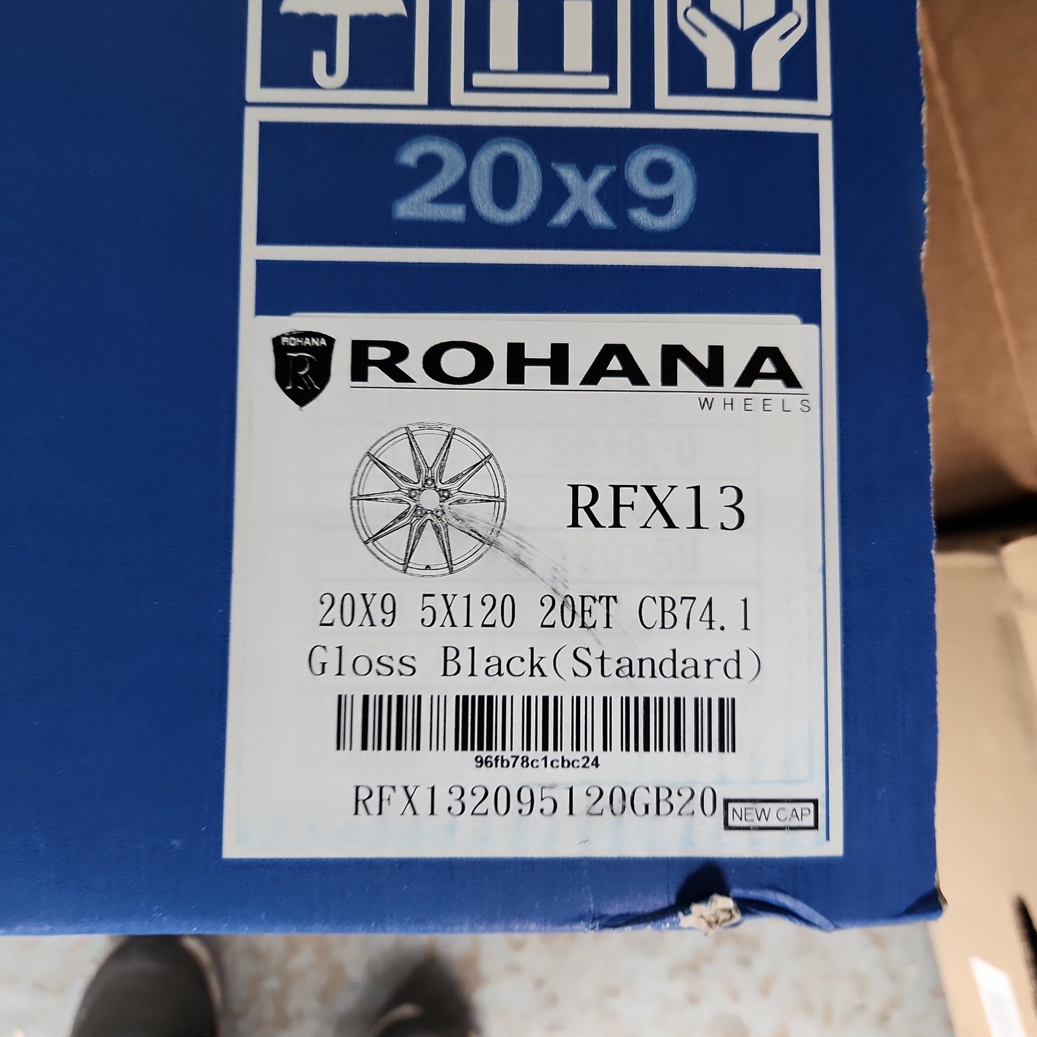 ROHANA RFX13 20x9.0 5x120 GLOSS BLACK
