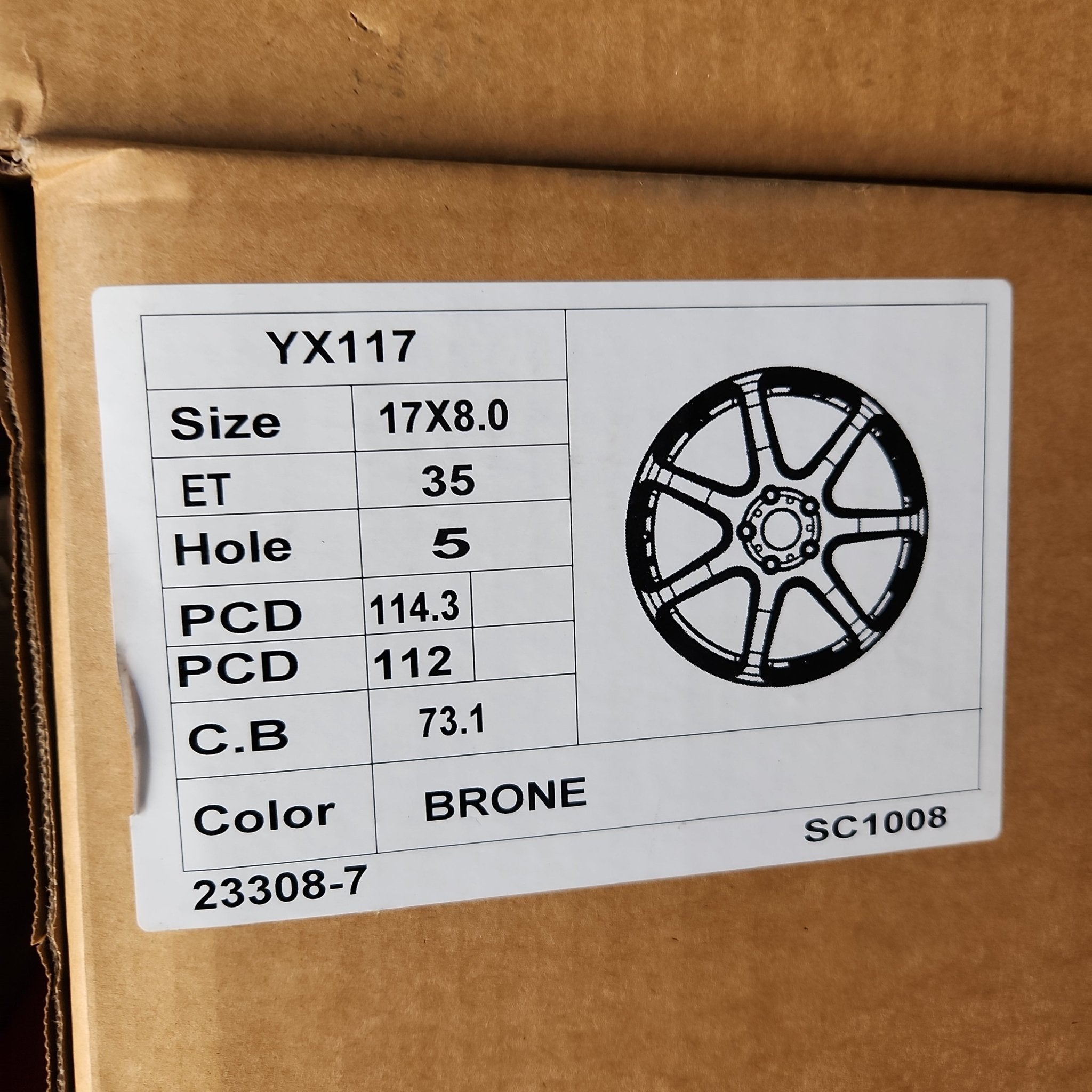 OE-YX117 1008 EMOTION T7R STYLE 17x8.0 5x112  5x114.3 MATTE BRONZE