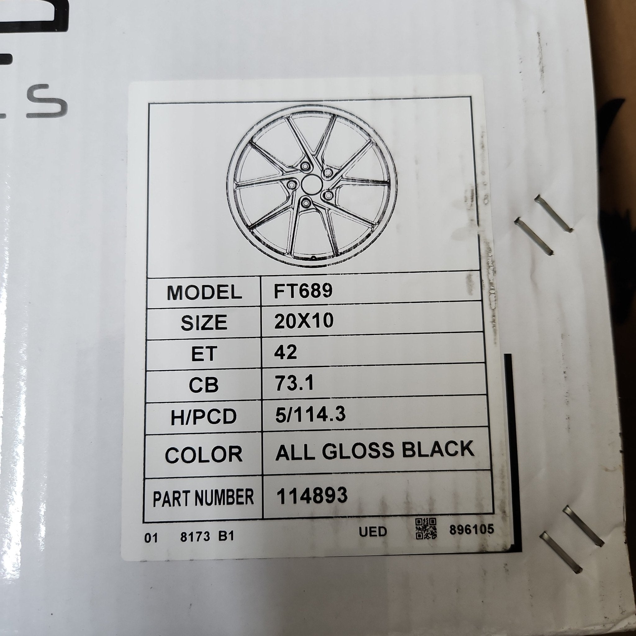 TRAKLITE FLOWTEK 114 TWIST 20X10 5X114.3 GLOSS BLACK