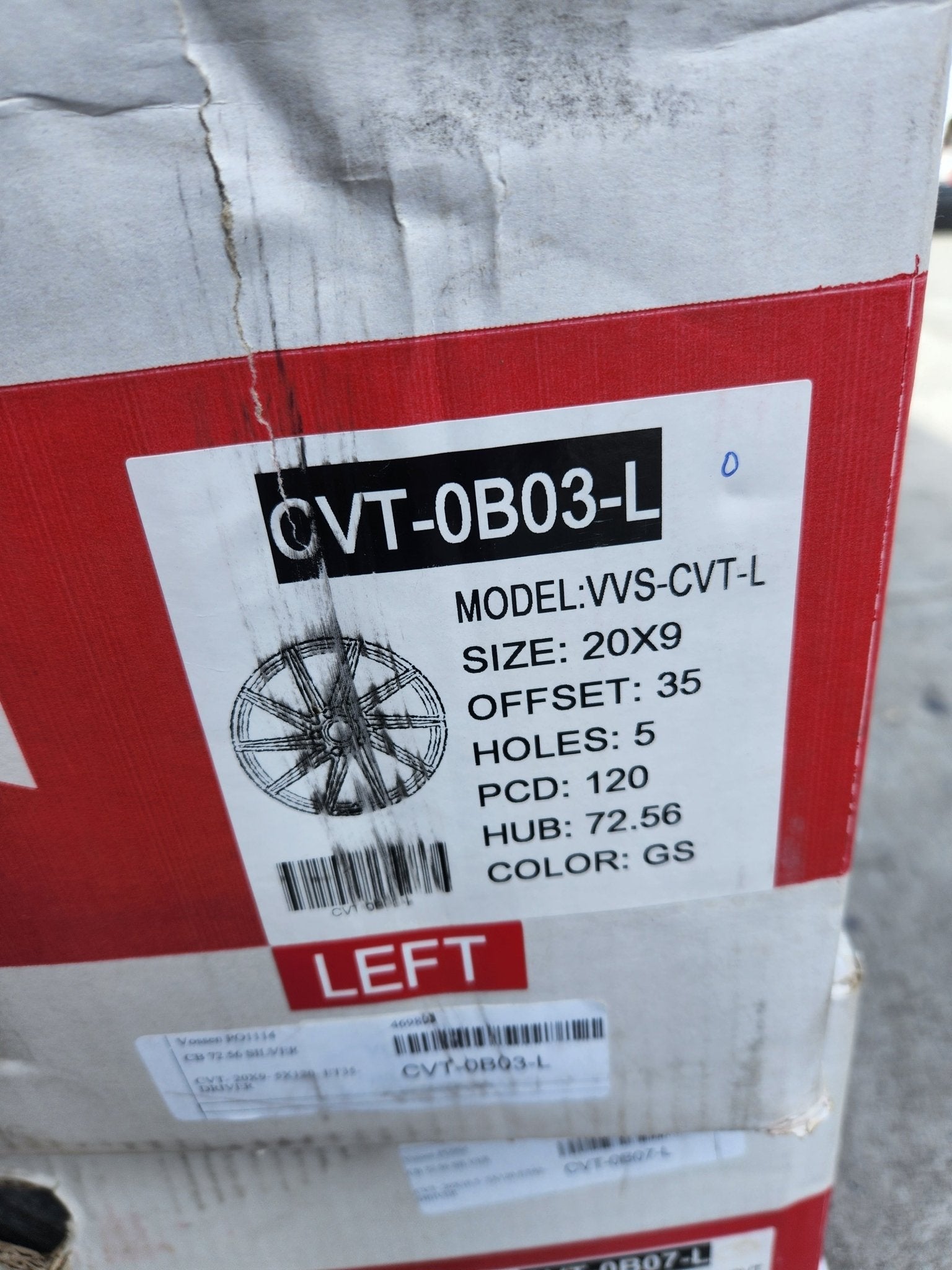 VOSSEN CVT 20X9 5X120  SILVER
