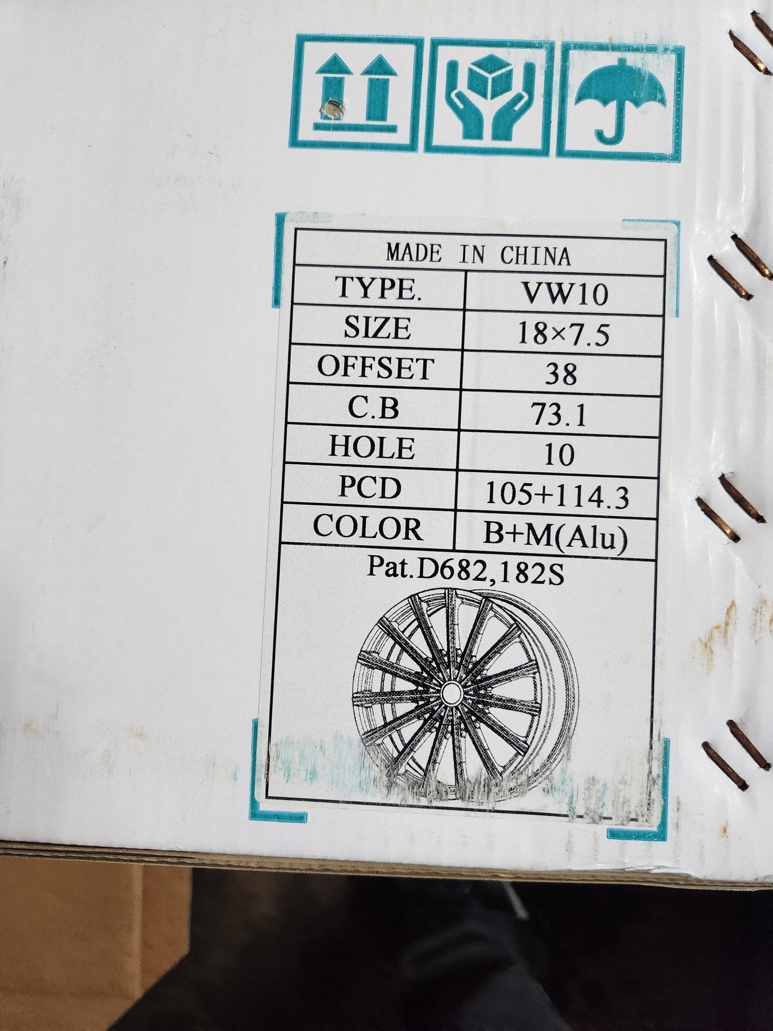 VELOCITY VW10 18X7.5 5X105 = 5X4.5 B+M (ALU)
