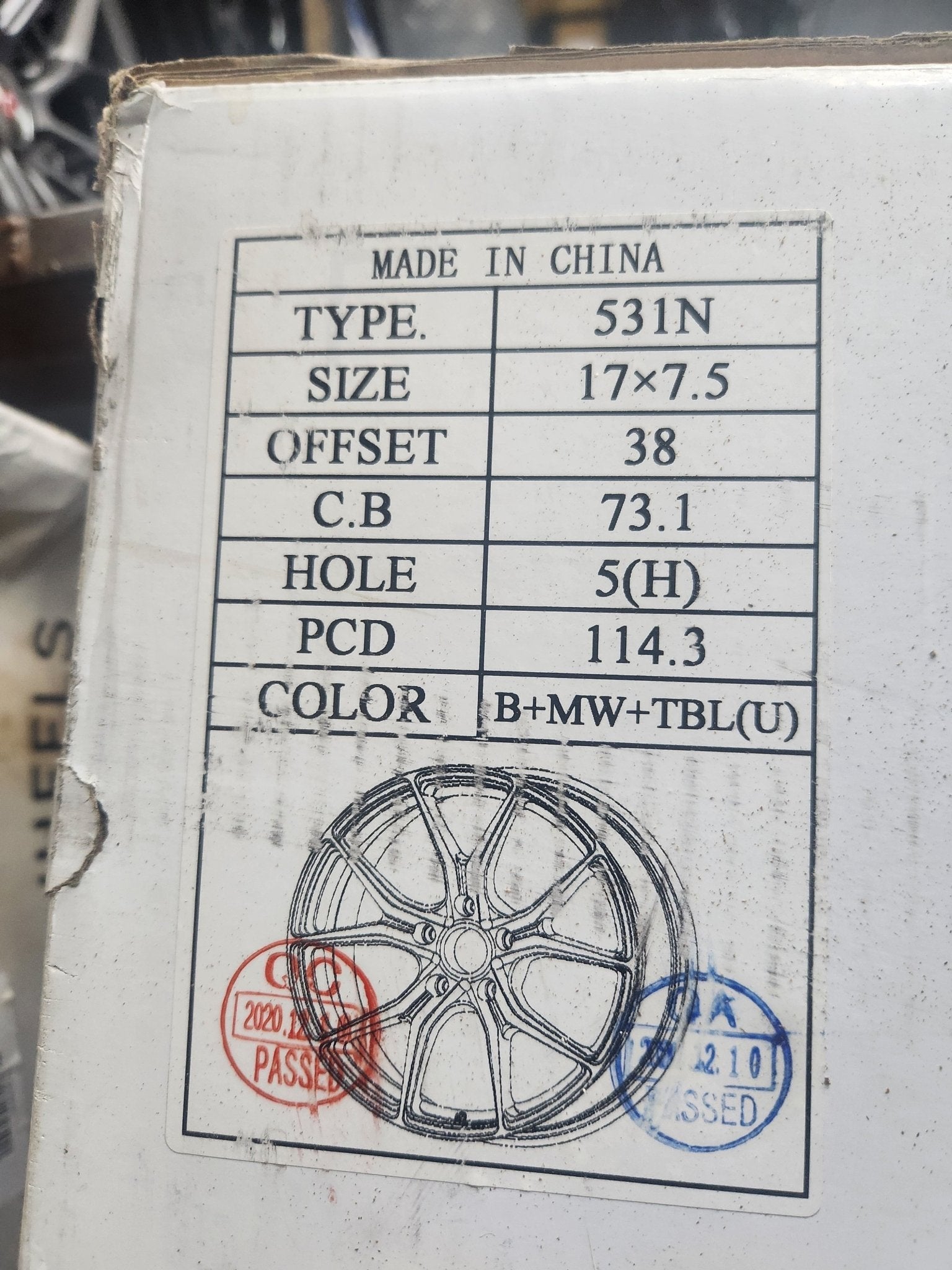 VELSEN WHEELS 531- 17X7.5 5X4.5 B+MW+TBL (U)