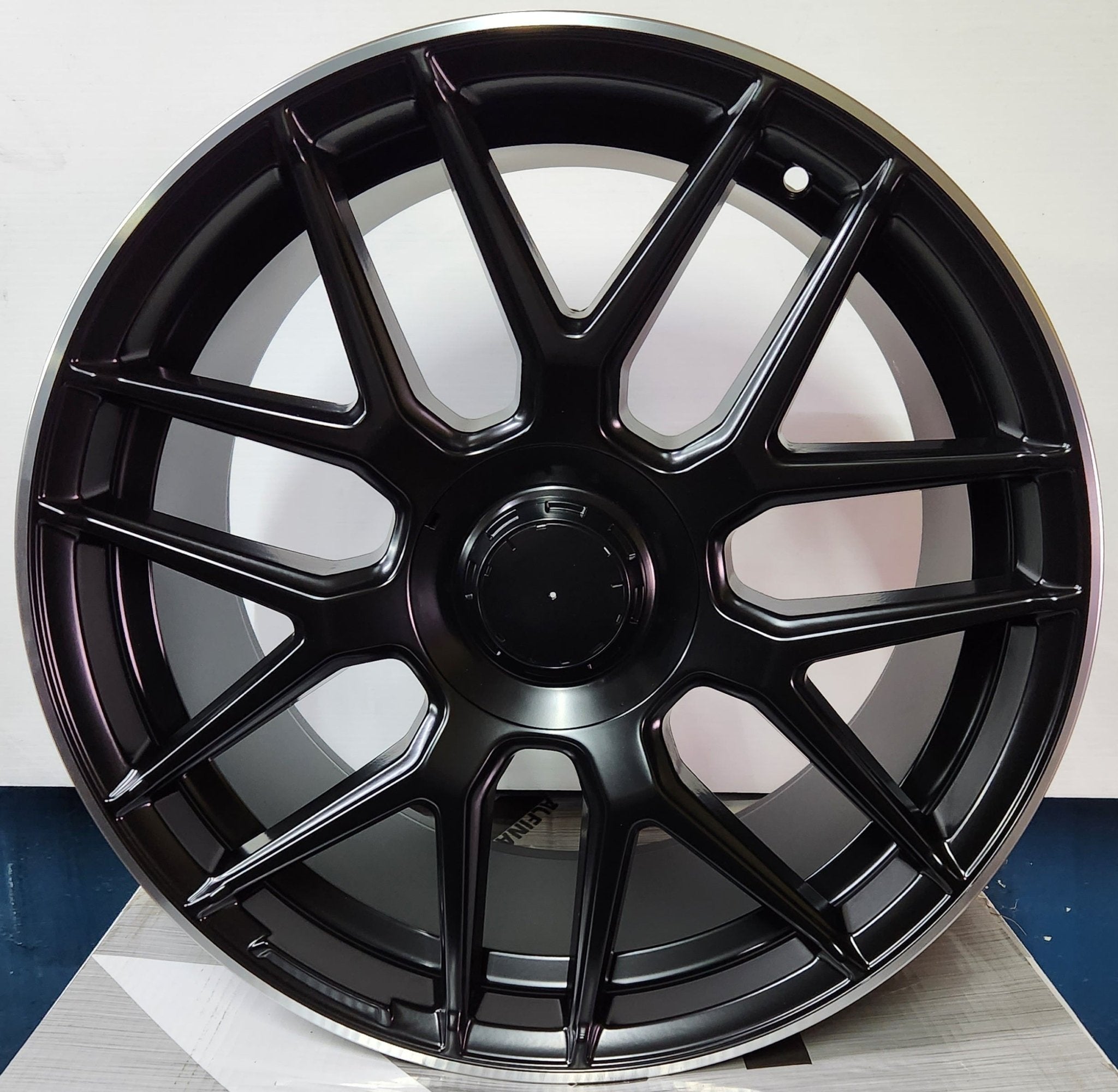 W840 19x9.5 5x112 SATIN BLACK MACHINED FACE
