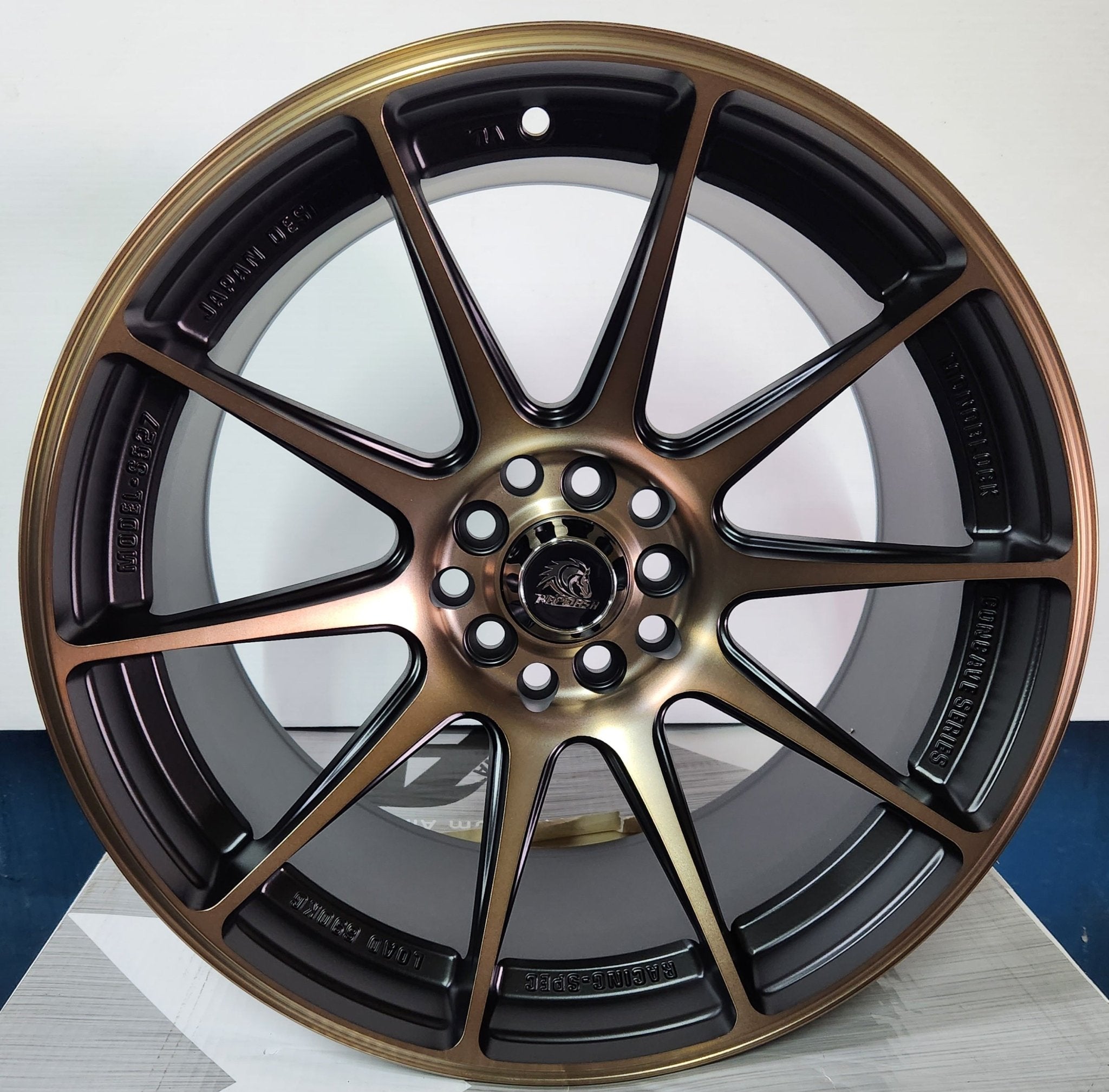 RAPIDAS 1008 17X8.25 5X100- 5X114.3 MATTE BLACK WITH BRONZE TOP