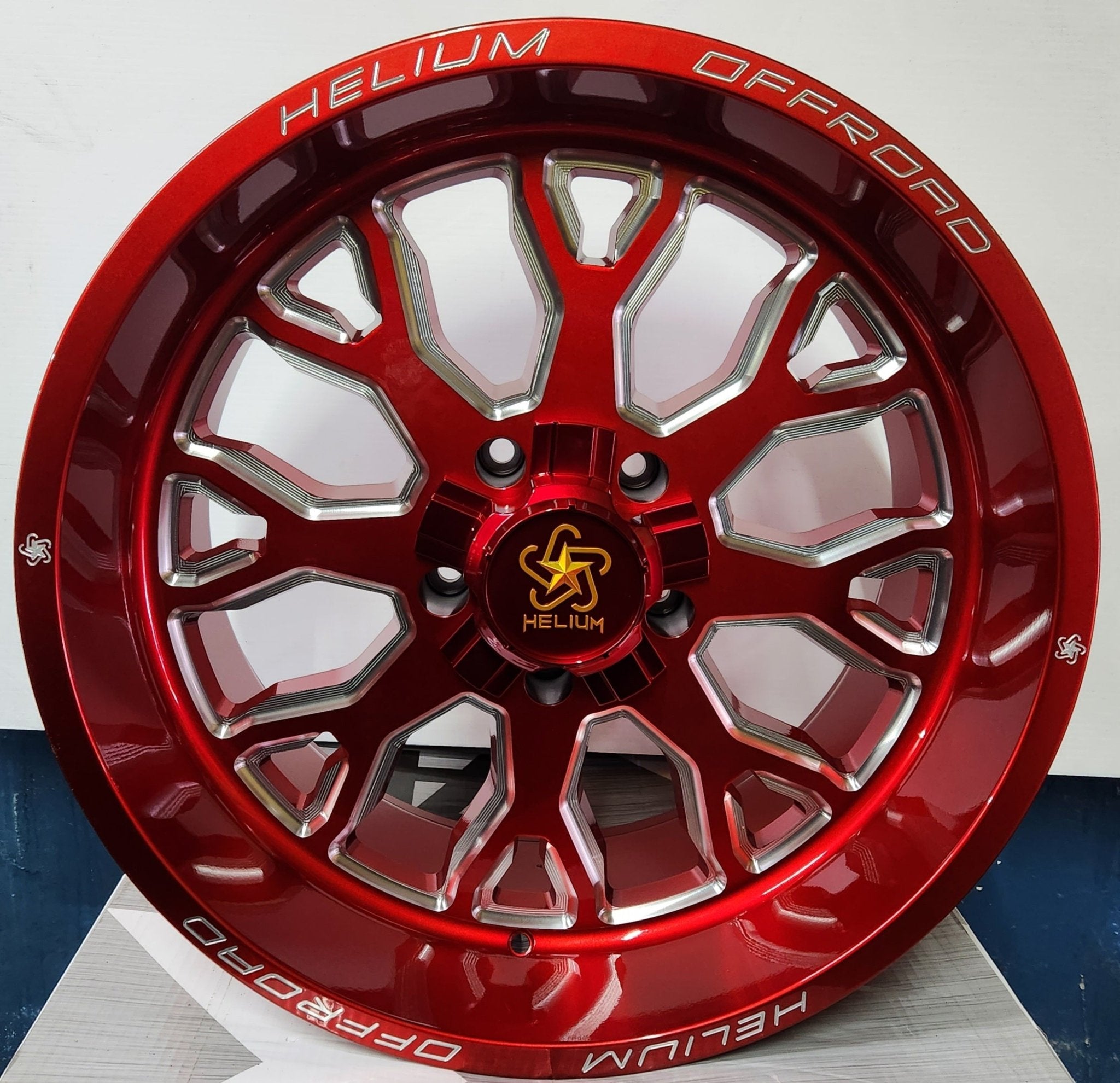 HELIUM HC-1-RM 20X10 5X127 5X139.7 CANDY RED MACHINED MILLING