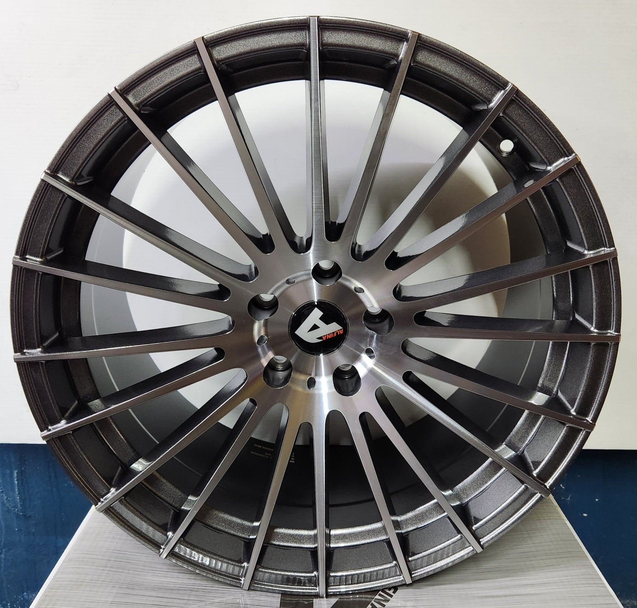 ALFINA AF305 20X10 5X120 GLOSS GUNMETAL MACHINED FACE