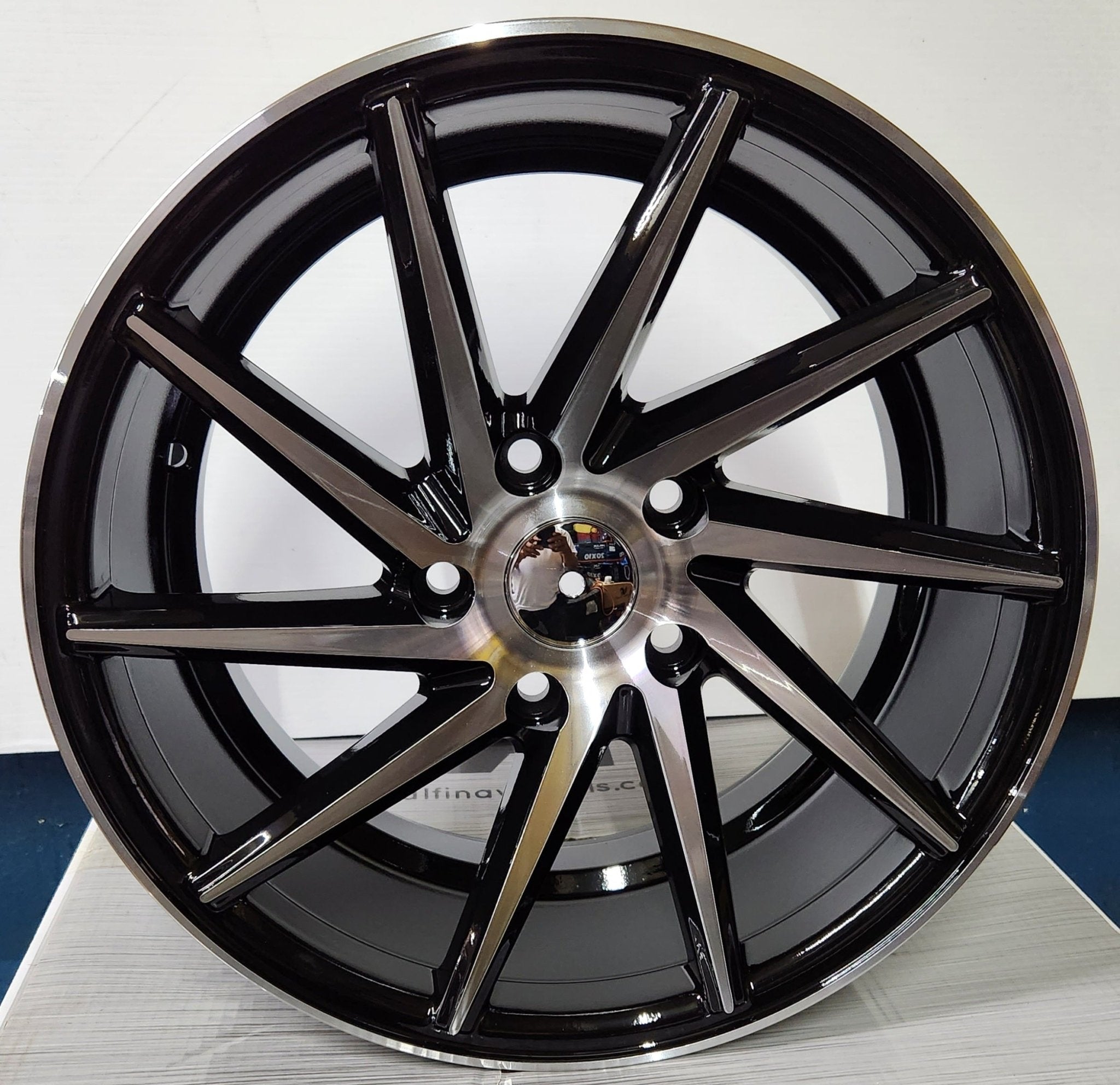 RAPIDASH RD21 16X7.25 5X114.3 PIANO BLACK MACHINED FACE