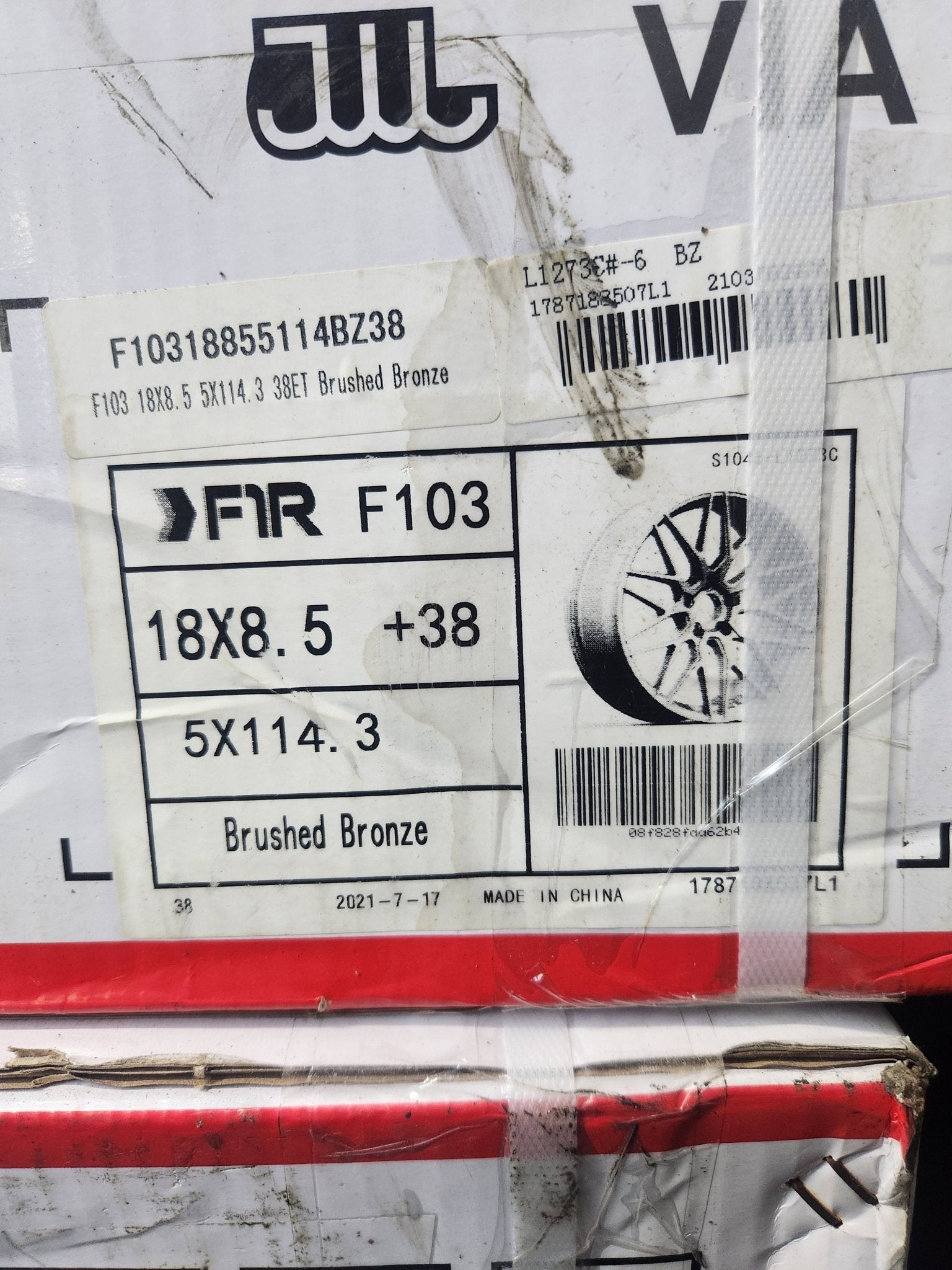 FR F103 18X8.5 5X114.3 BRUSHED BRONZE