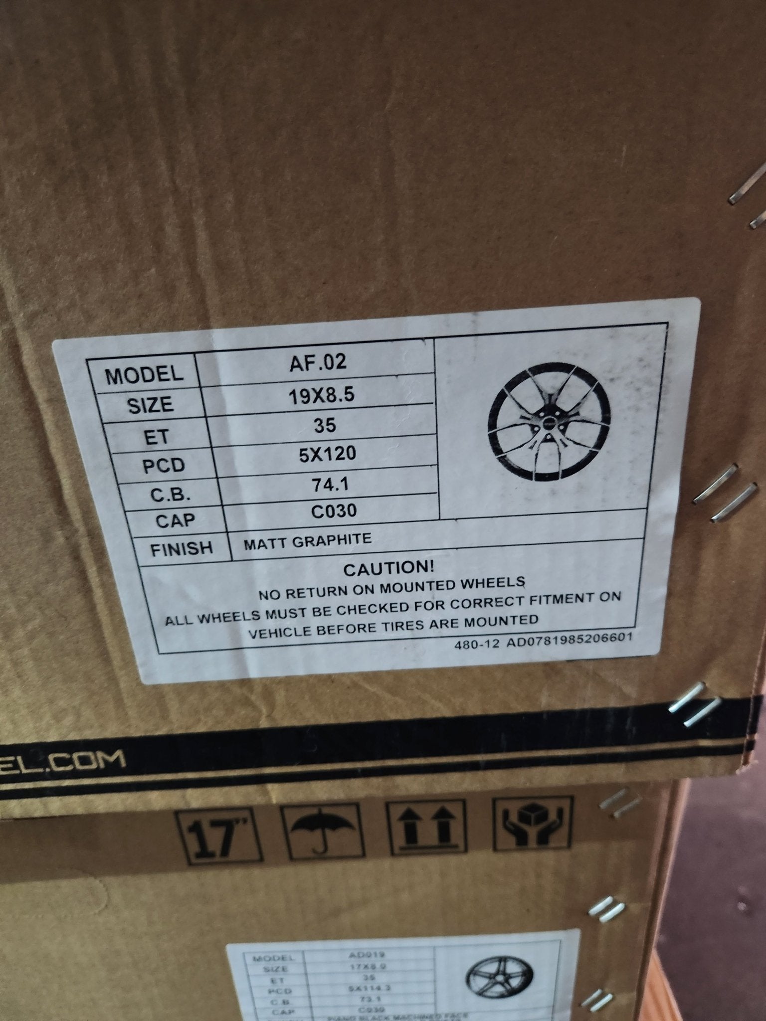 AF02 19X8.5 5X120 MATT GRAPHITE