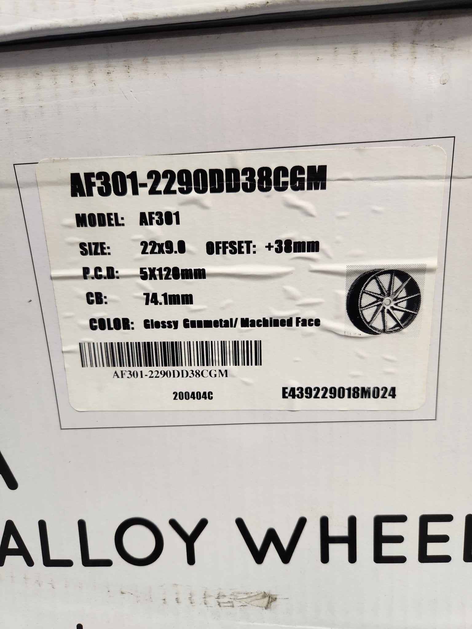 ALFINA AF301 22X9.0 5X120 GLOSSY GUNMTAL MACHINED FACE