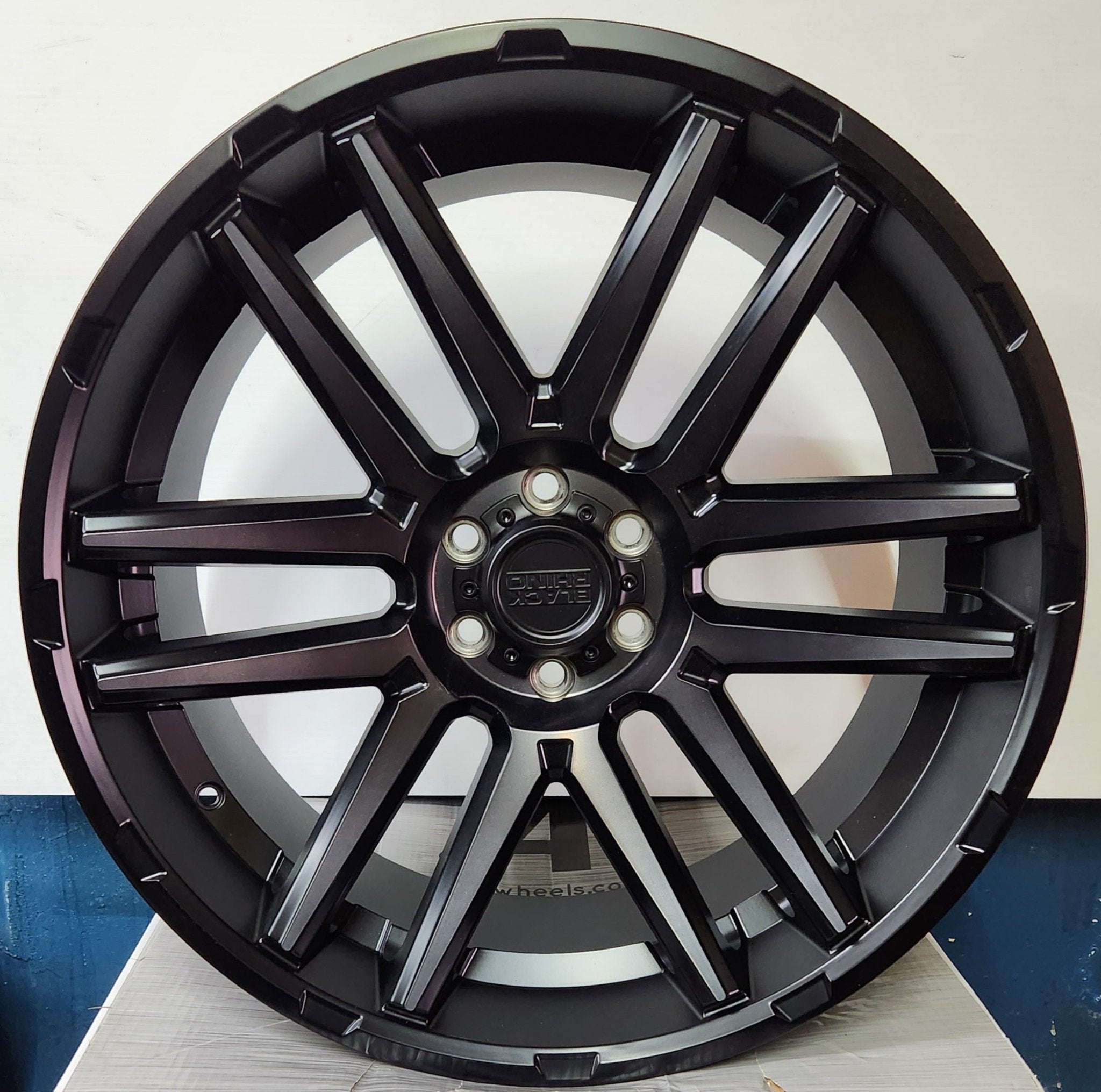 BLACK RHINO TOMAHAWK 22X10 6X120 MATTE BLACK W/MACHINED DARK TINTED FACE