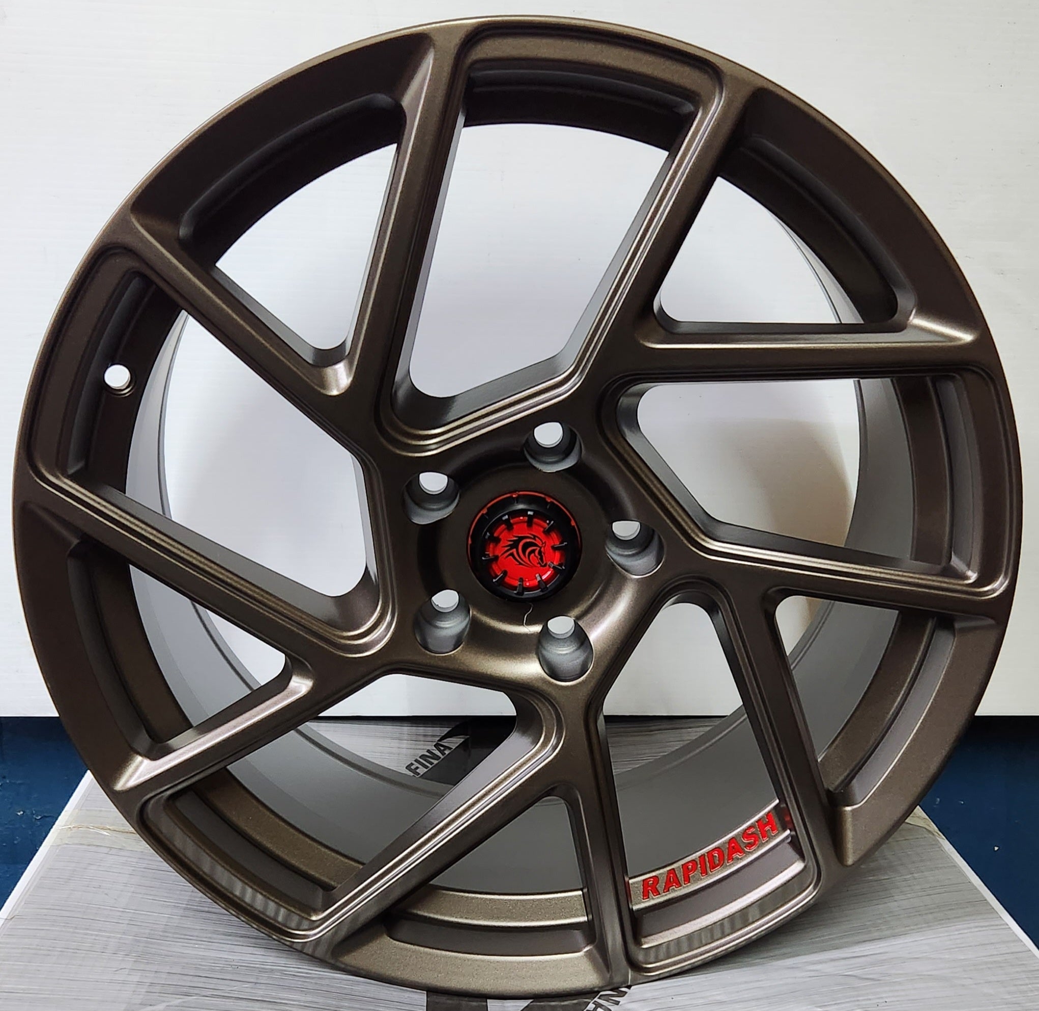 RAPIDASH 185500 18X8.25 5X4.5 MATT  BRONZE +RED LETTERING