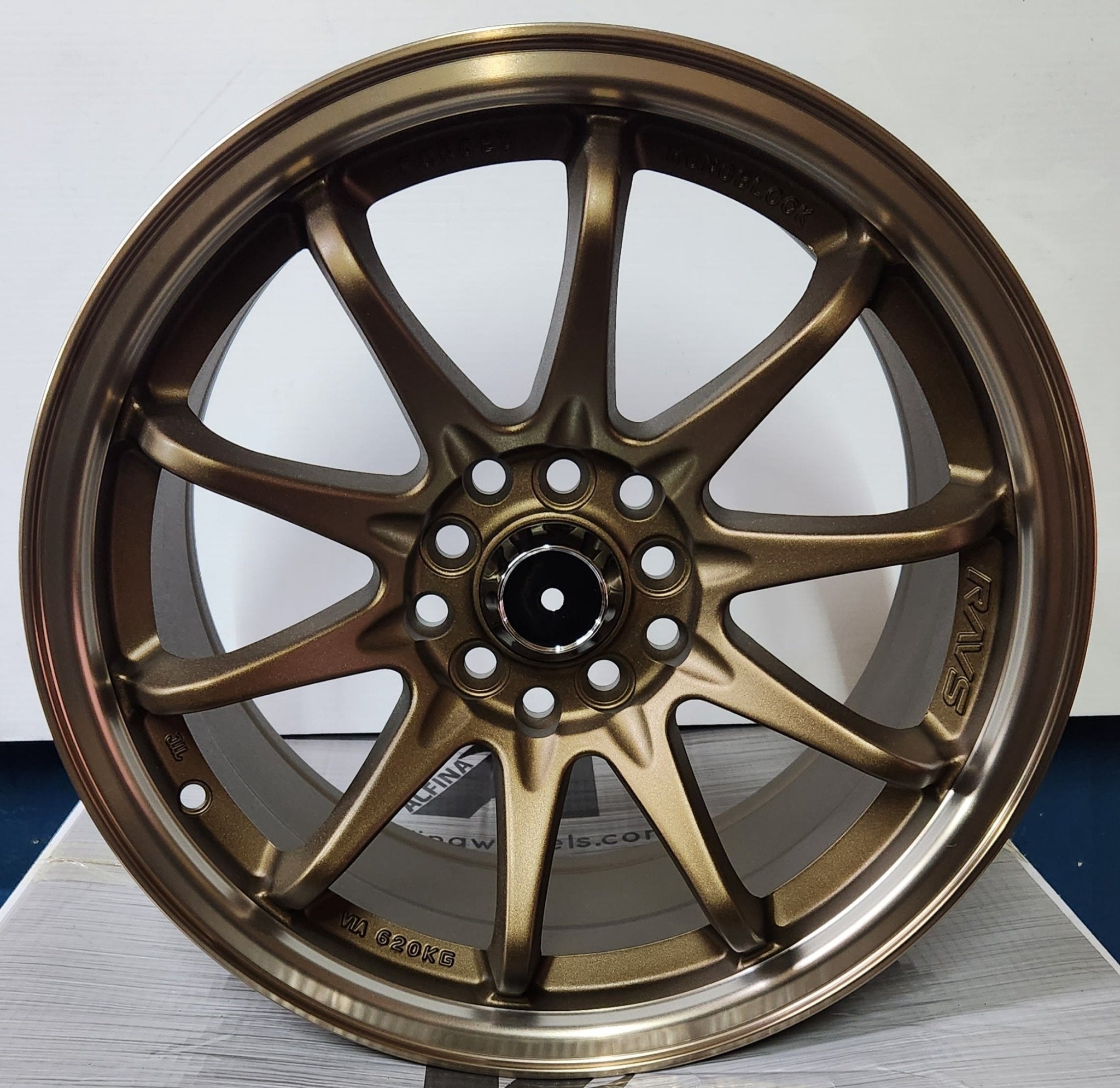 NISHOSI NS29 16X7 5X100 5X114.3 @SAND BLAST BRONZE FACE BRONZE LIP