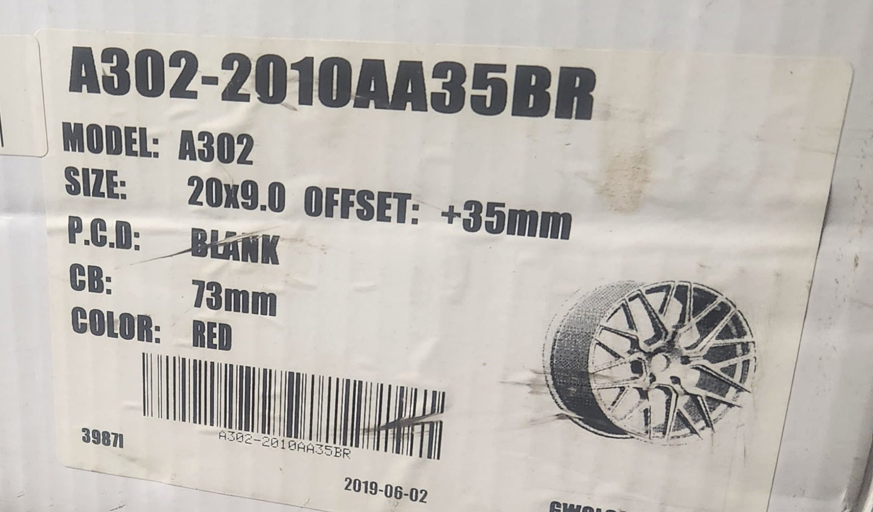 ALFINA AF302 20X10 BLANK  RED