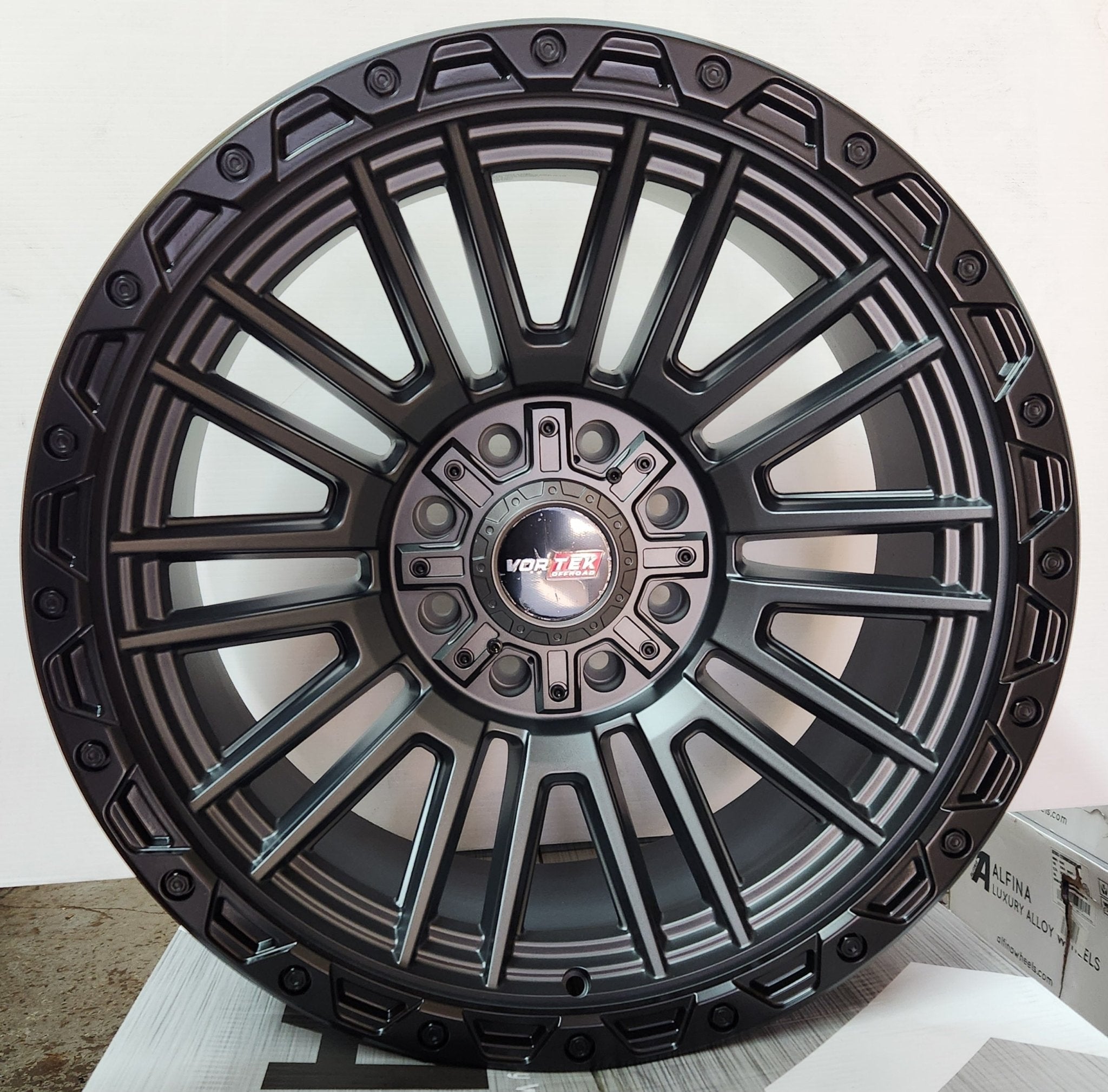 VORTEK VRT-604 22X10 8X180 8X170 MATTE TITANIUM-BLK BEAD RING