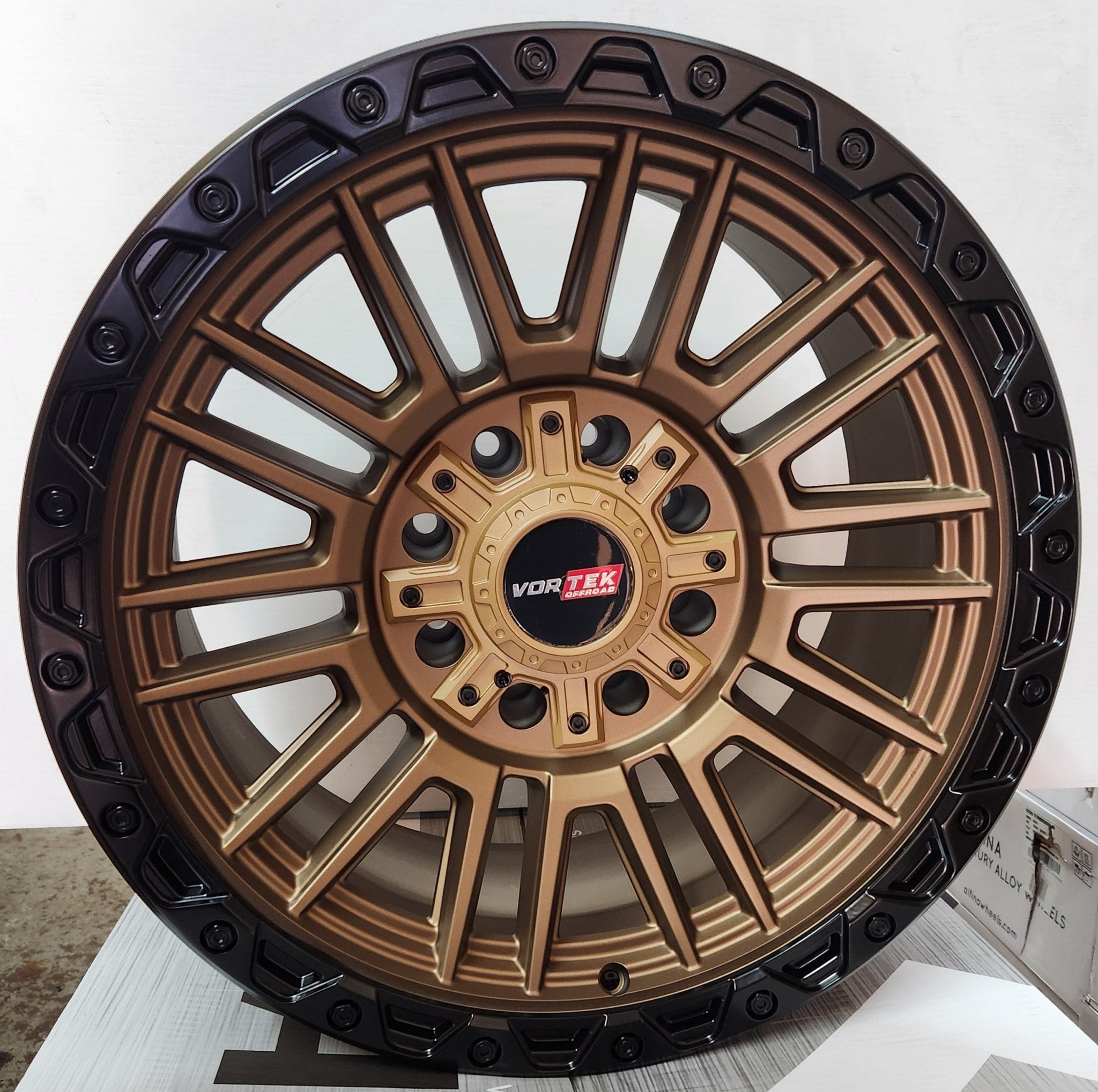 WORTEK VRT-604 20X9.5 8X165 8X170 MATT BRONZE BLK BEAD RING