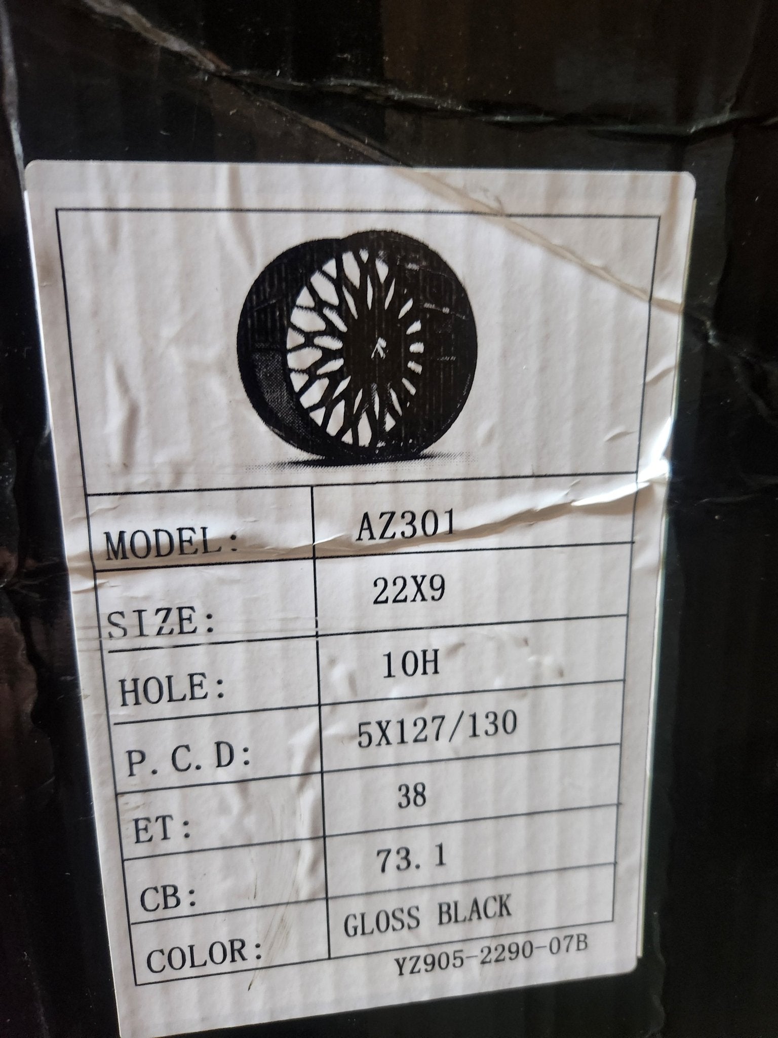 AZAD 301 22X9 5X130 5X127 GLOSS BLACK