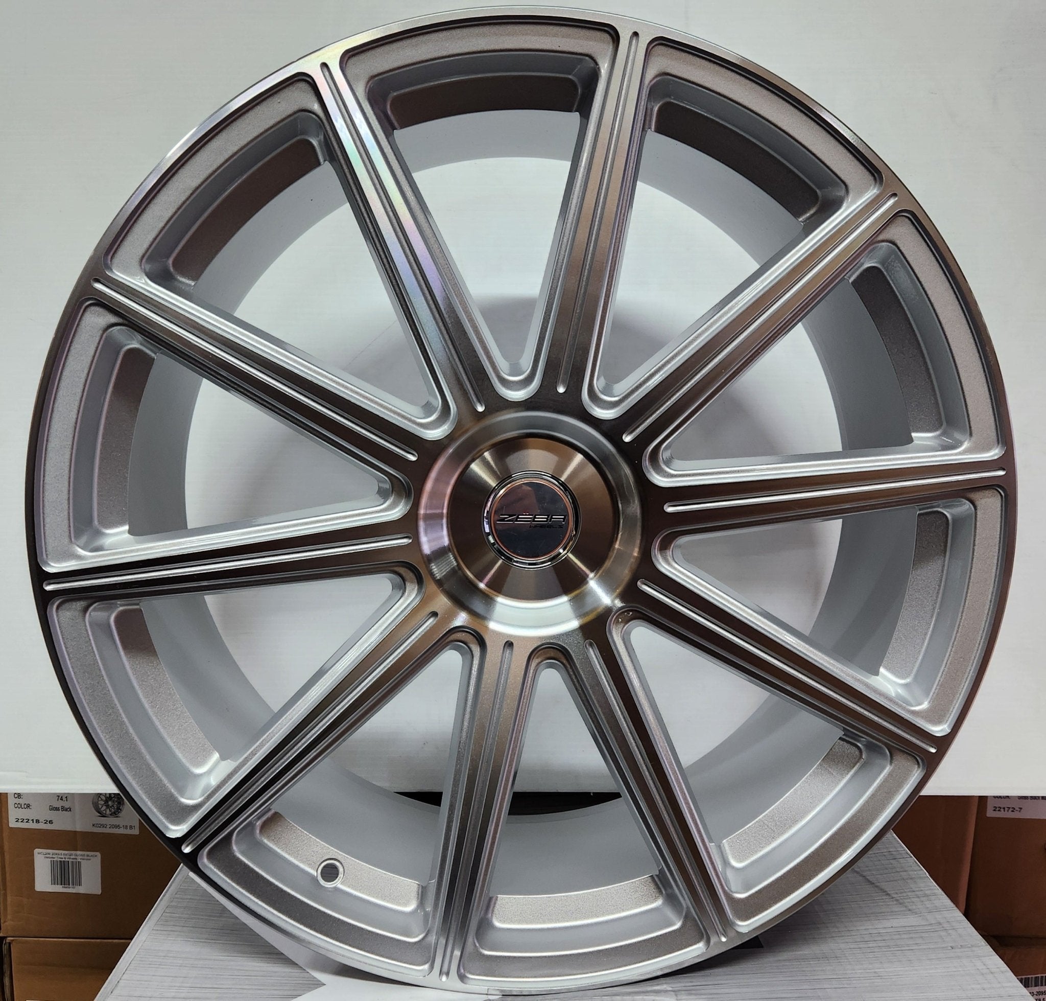 GWG  G42  22x9  BLANK METALIC SILVER W MACHINE FACE