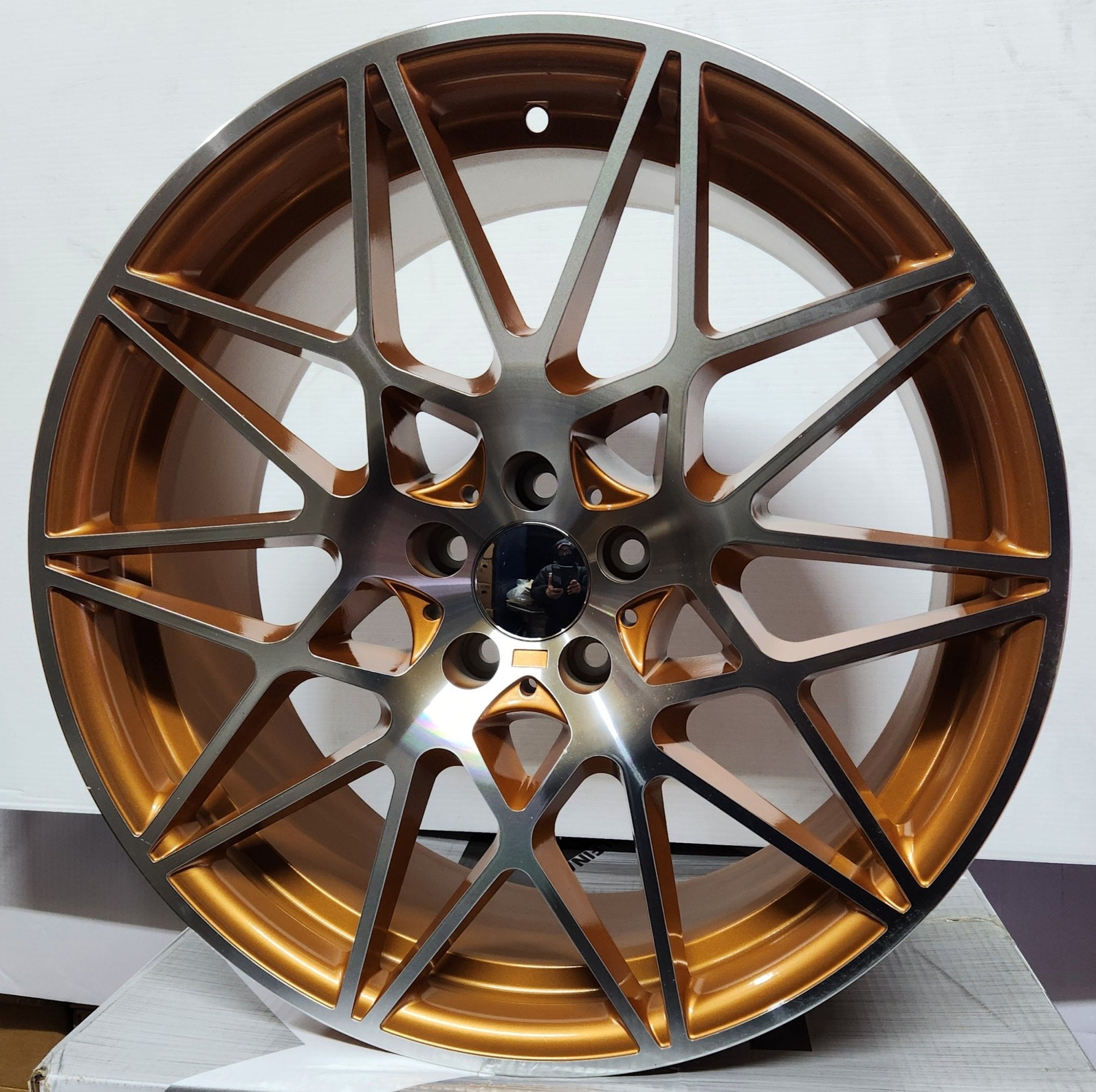 758 WHEELS 20X8.5 5X112 GOLD POLISHED