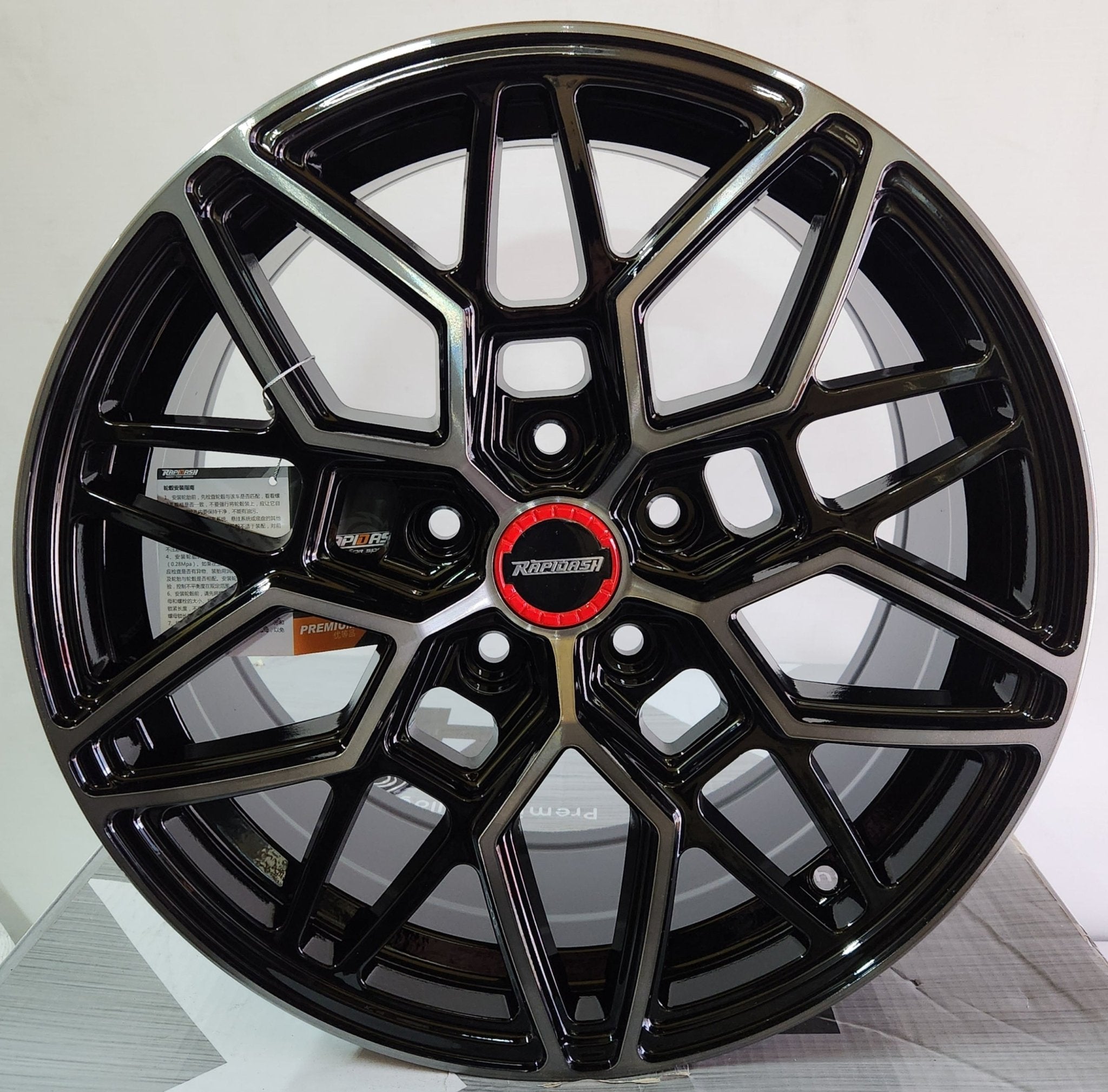 RAPIDASH RD-V11 17x7.5 5x114.3 MATTE BLACK MACHINED FACE