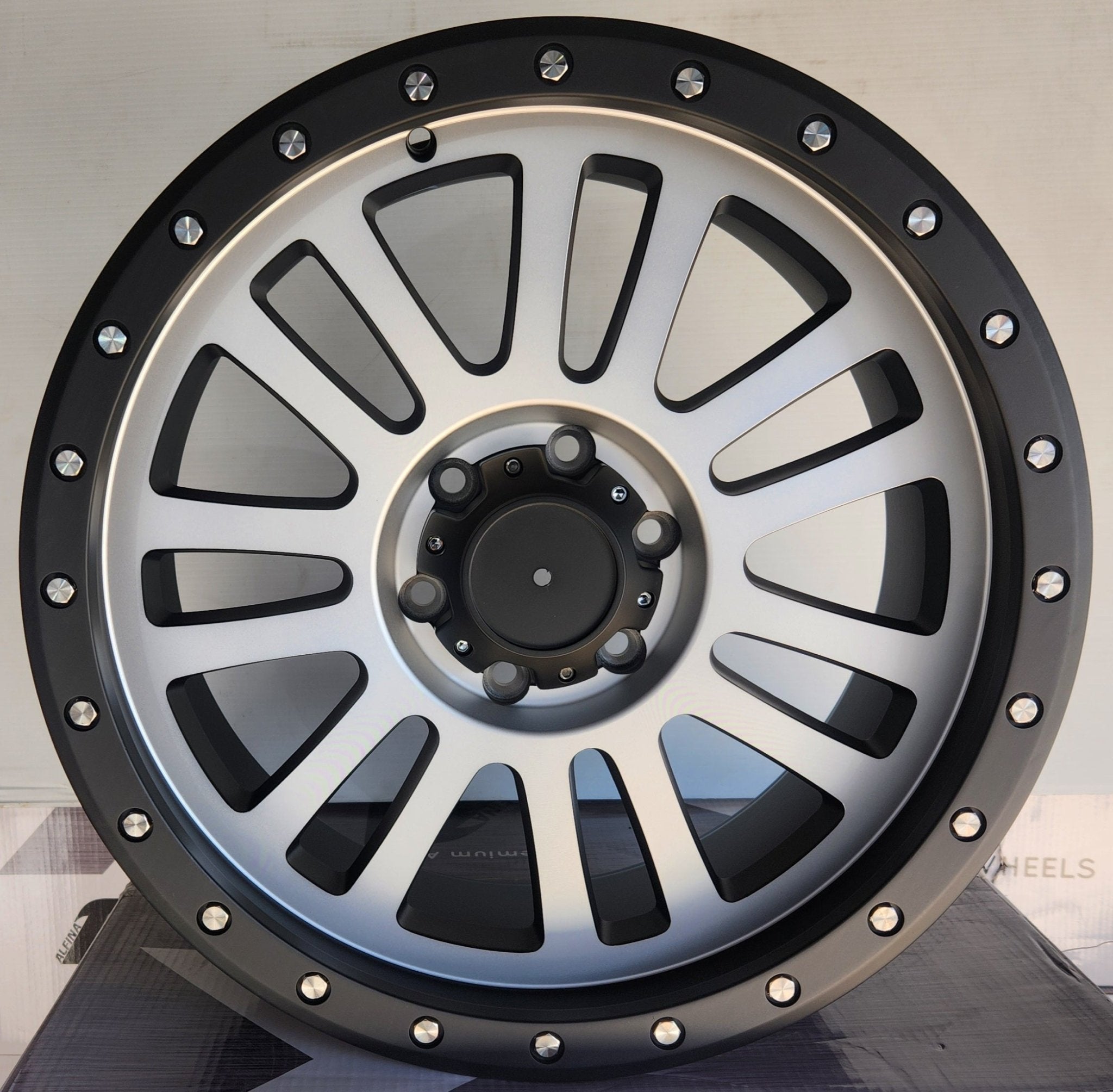 OE-B1036 EL CAJON REP 20x9.0 6x139.7 MATTE BLACK MACHINED FACE + CHROME