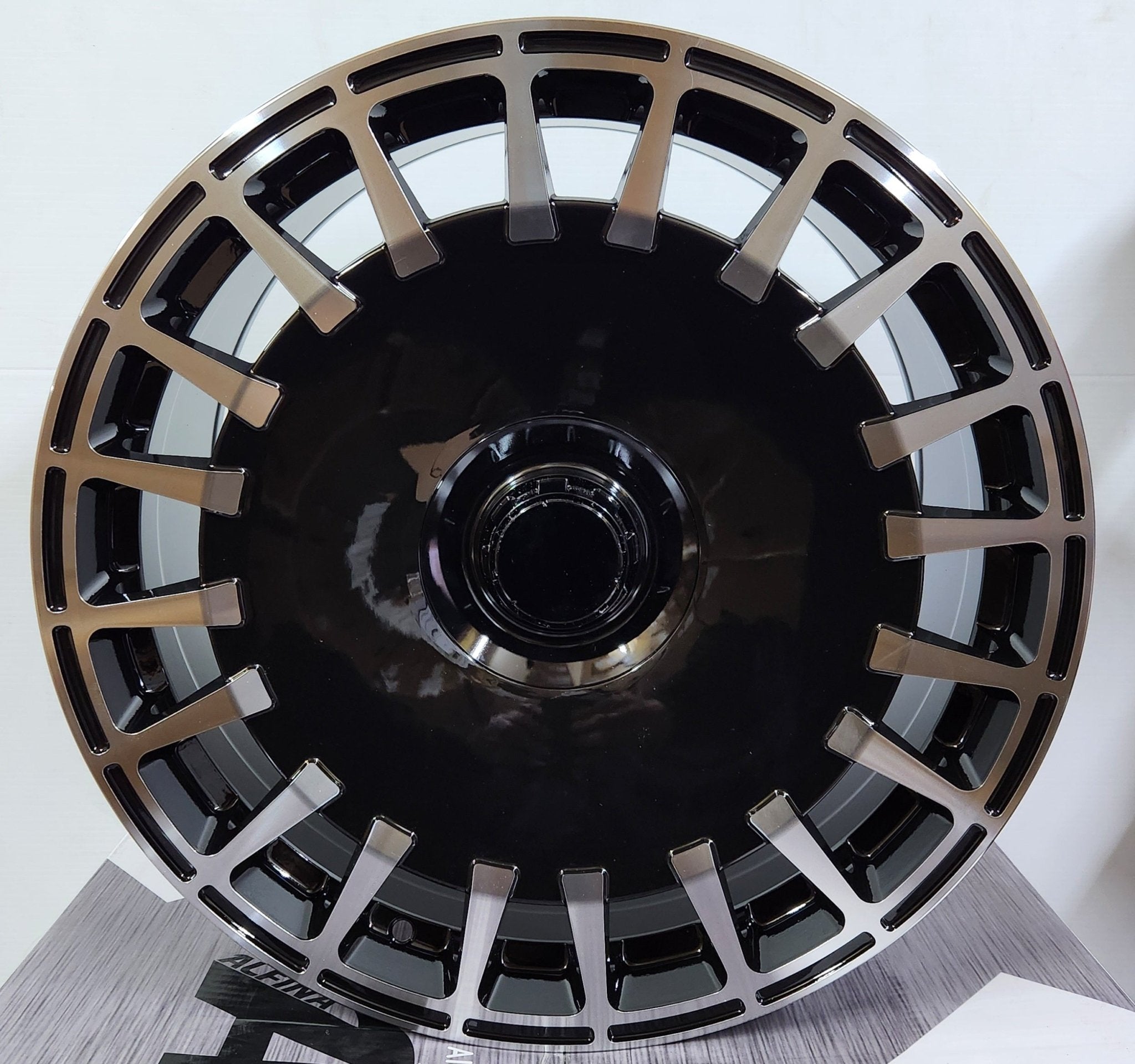 WHEELS -22269-14 20X8.5  5X112 GLOSS BLACK MACHINE FACE