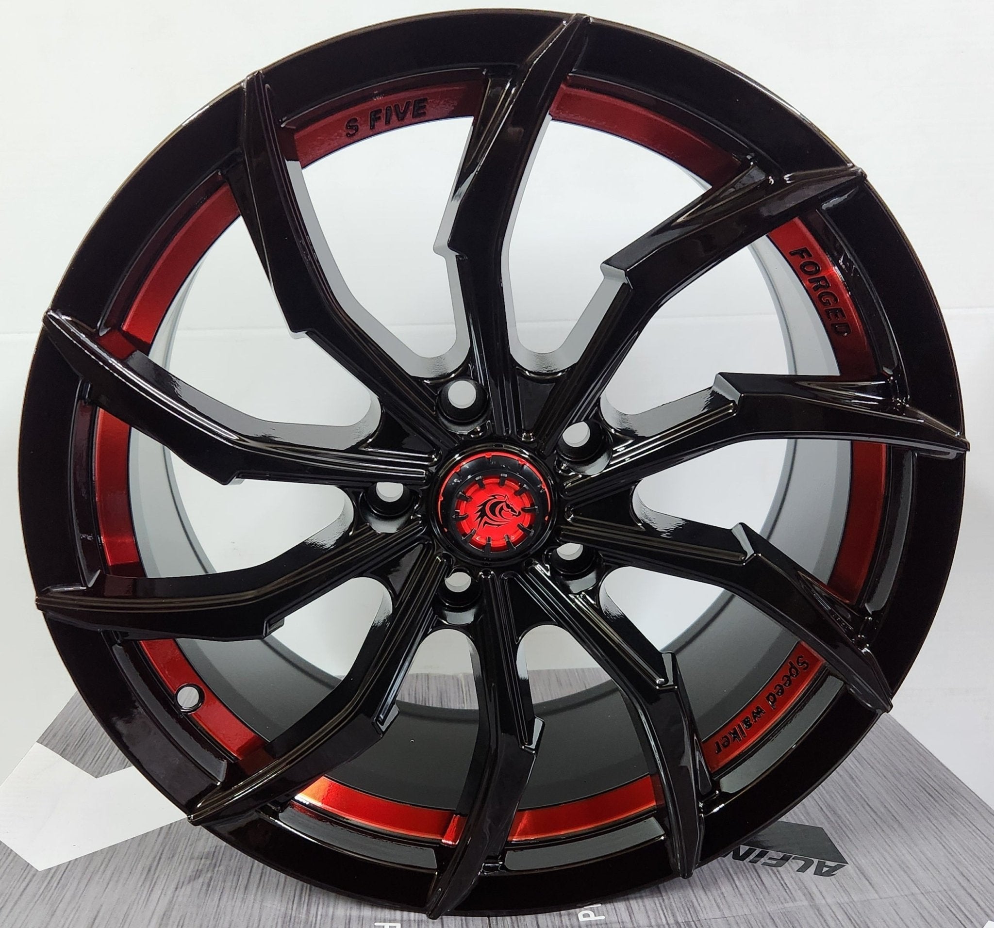 RAPIDASH RD16 17x7.5 5x114.3 GLOSS BLACK RED UNDER CUT