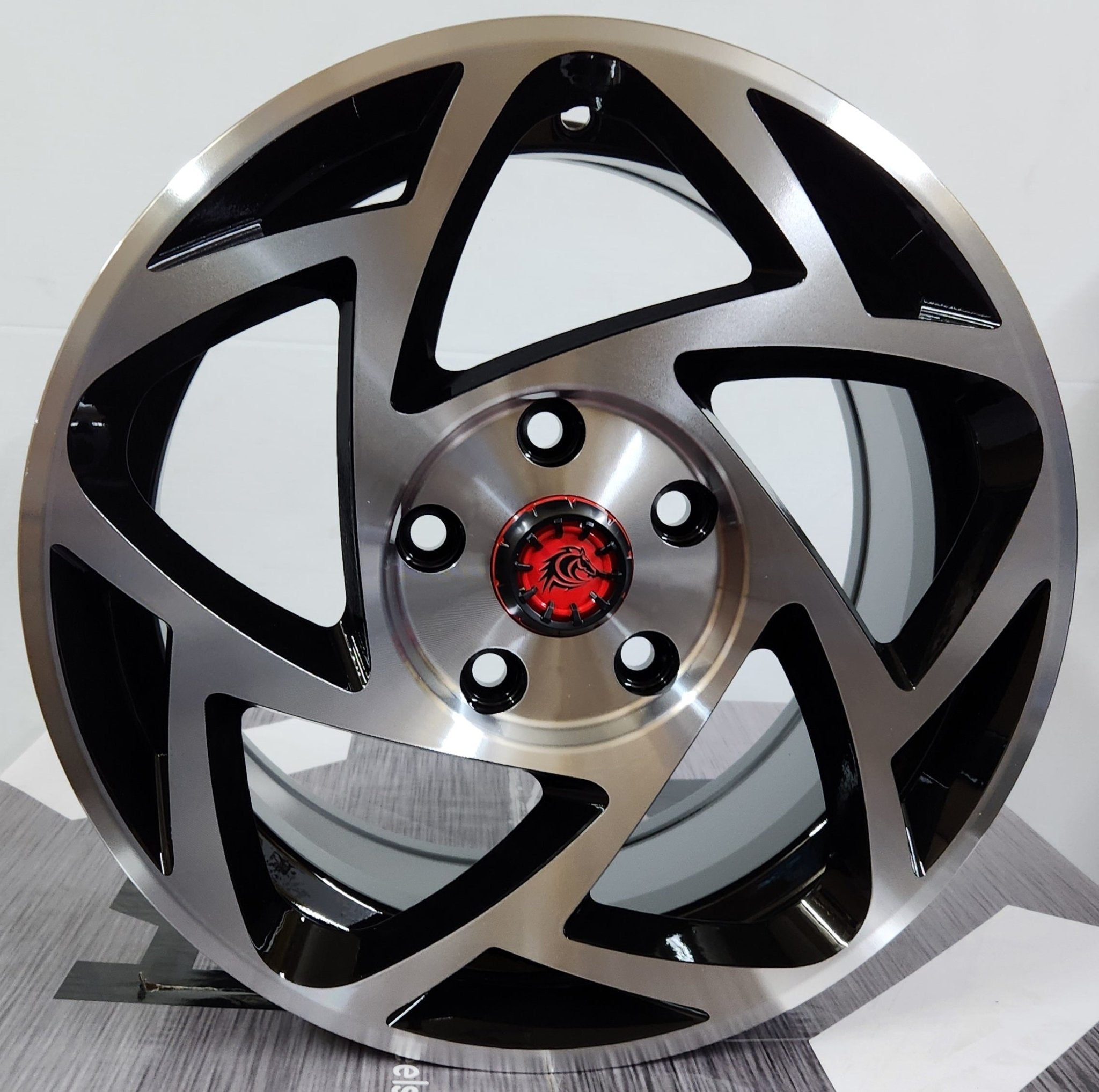 RAPIDASH RD-11 15x7.0 5x112 5x114.3 GLOSS BLACK MACHINE FACE