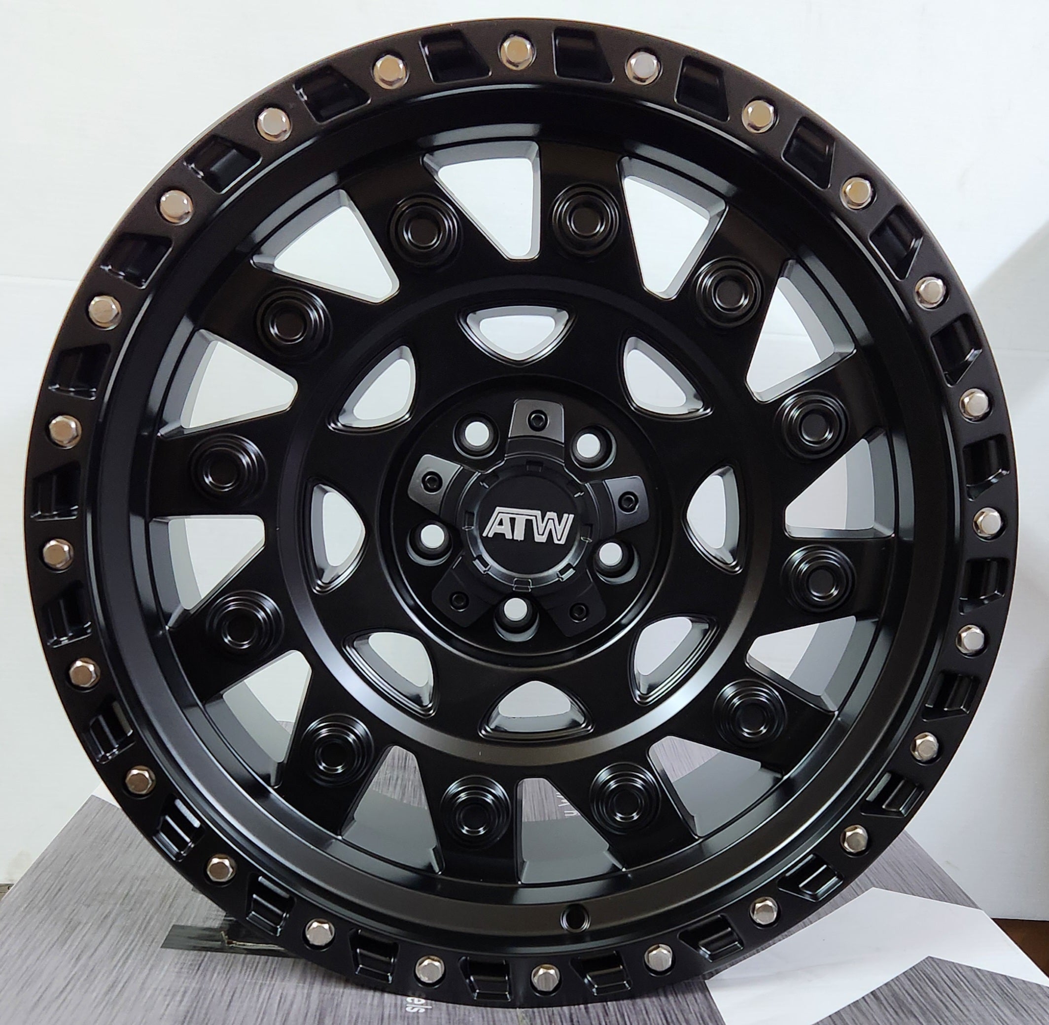 ATW CONGO 5X114.3 5X127 SANTIN BLACK STAINLESS STEEL POINTES