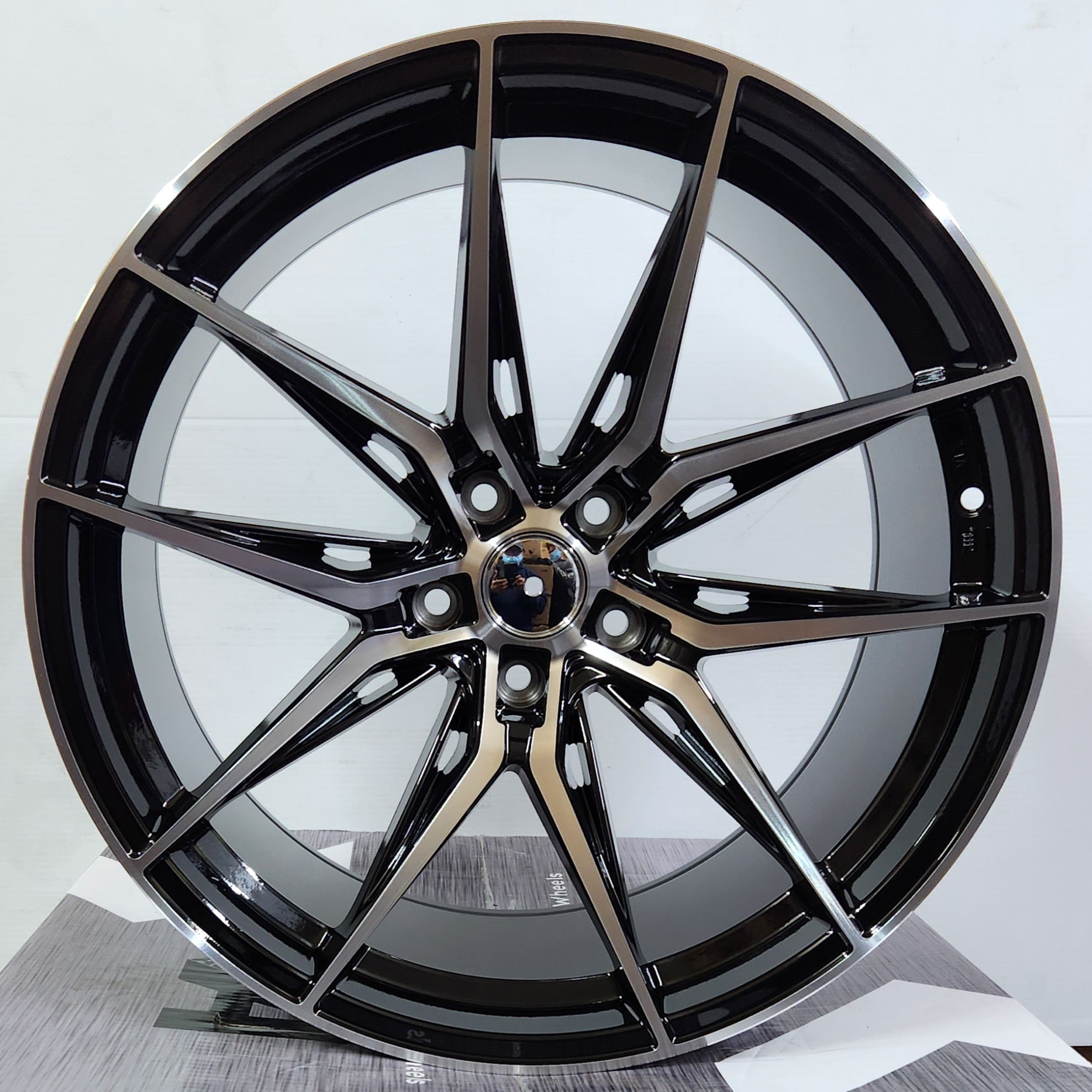 PEGASUS-5559 Si-04 20x9.0 5x112 5x114.3 BLACK MACHINE FACE