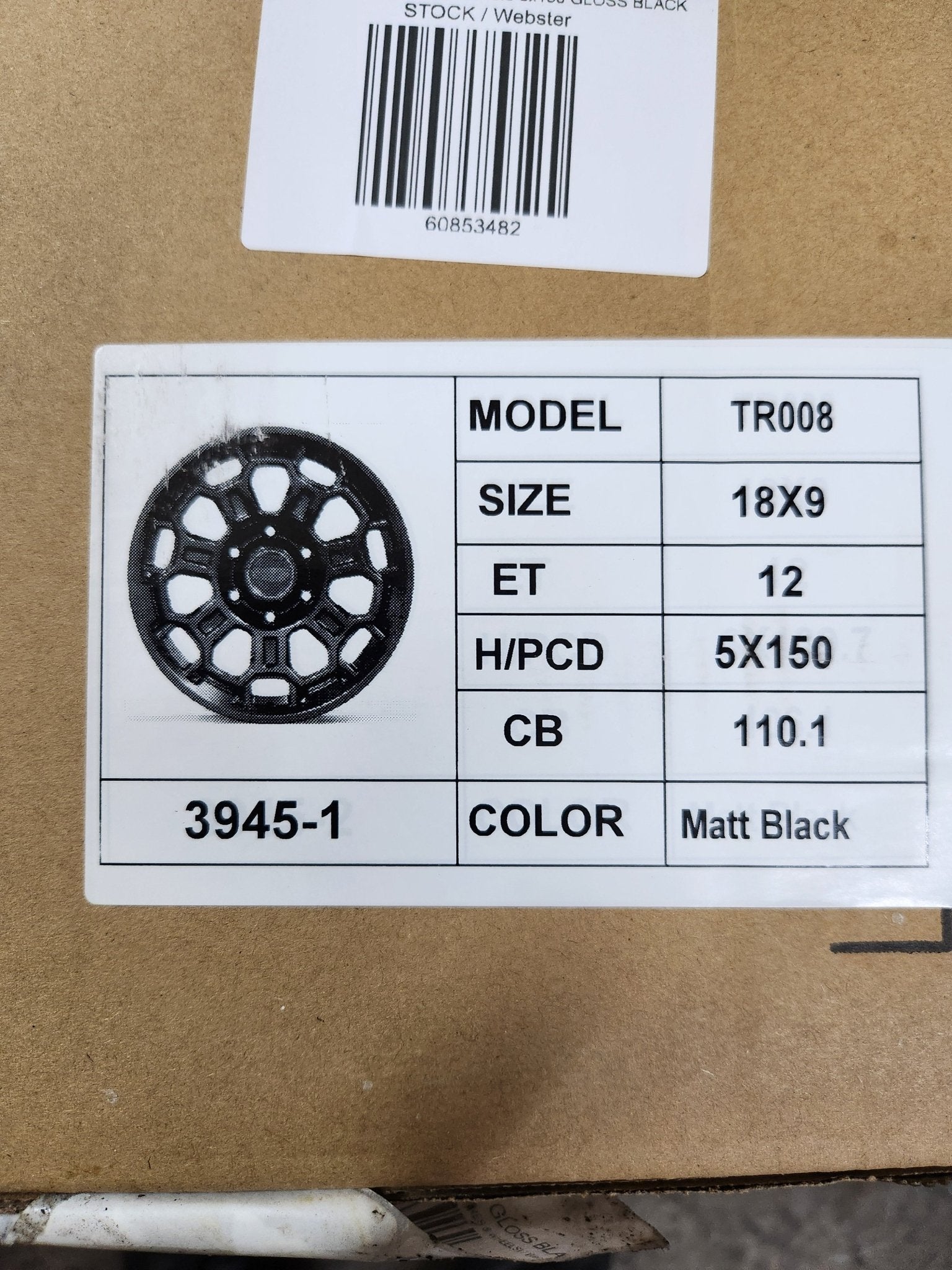 2022 TRD OFF-ROAD 18x9.0 5x150 MATT BLACK